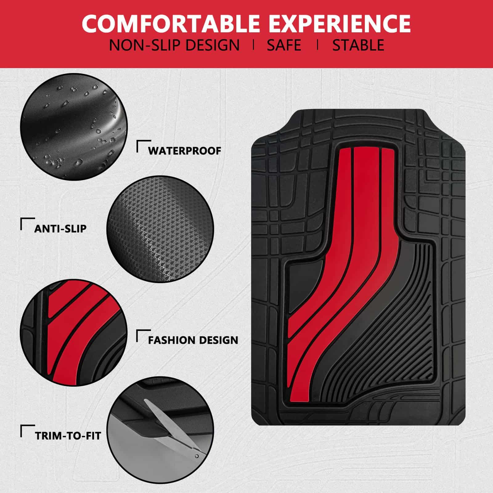 Tapetes de piso de goma resistente NS YOLO, protector de - Imagen 4