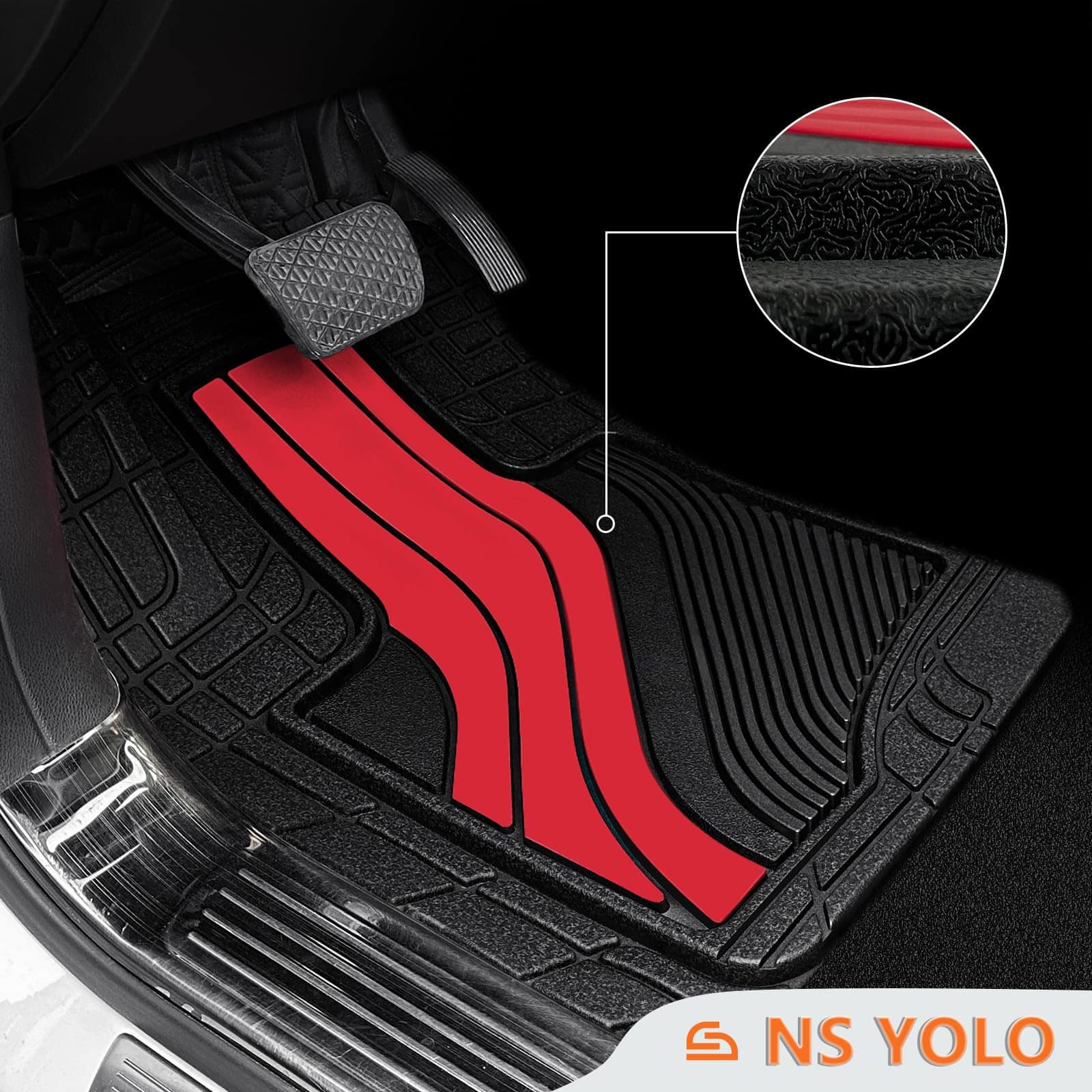 Tapetes de piso de goma resistente NS YOLO, protector de - Imagen 3