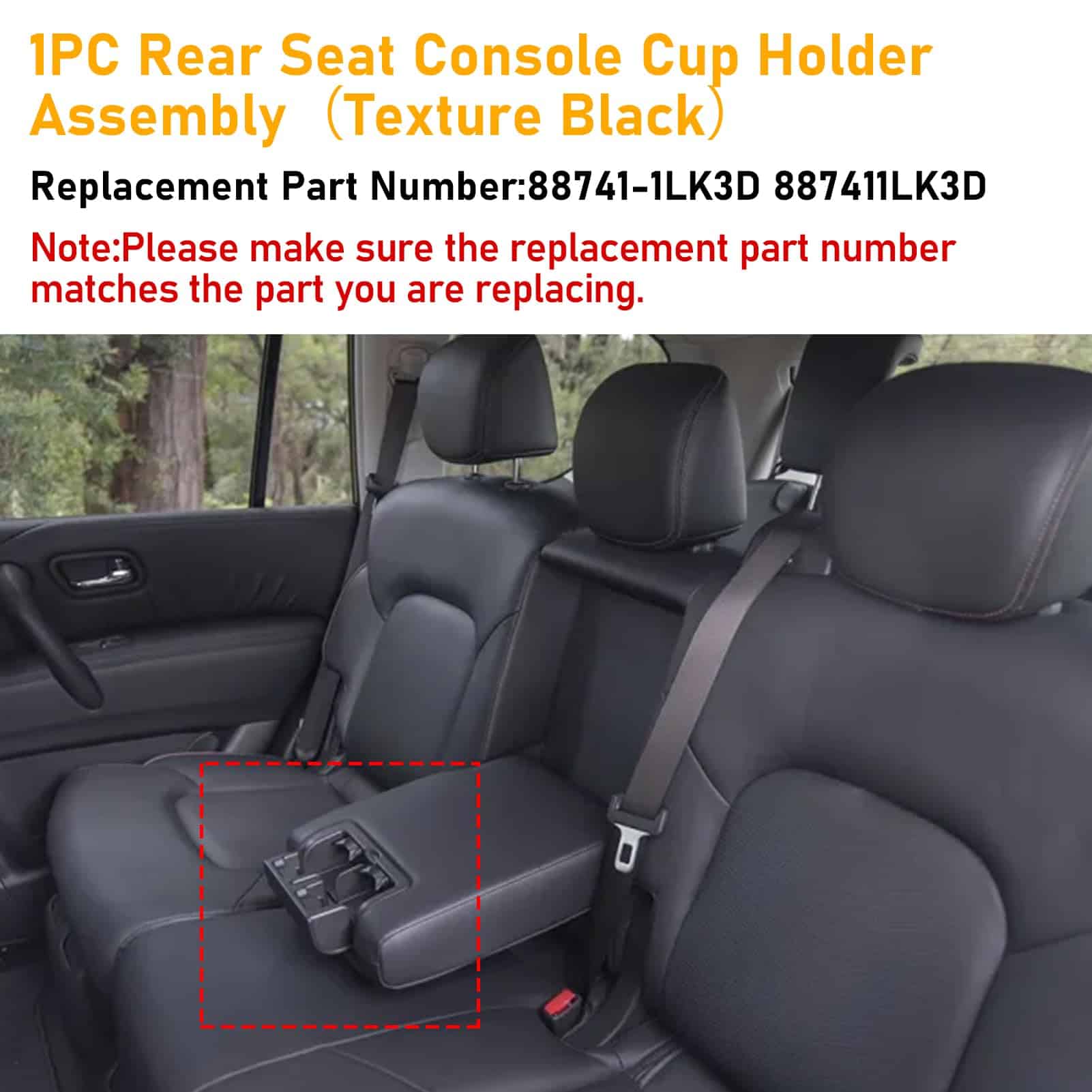 APESER Montaje de portavasos para consola trasera del - Imagen 3