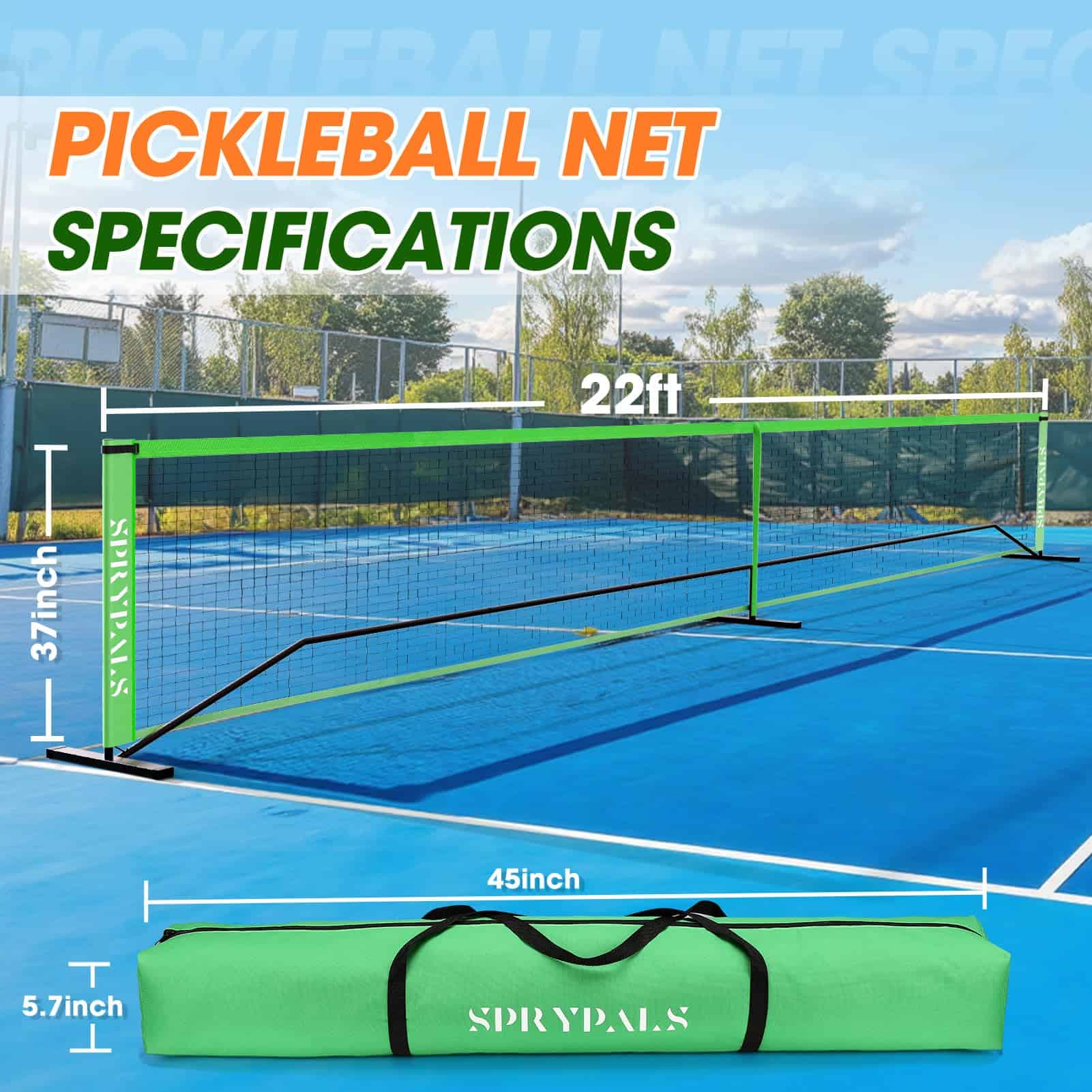 Set de Pickleball con Red para Driveway, Portátil 22FT - Imagen 4