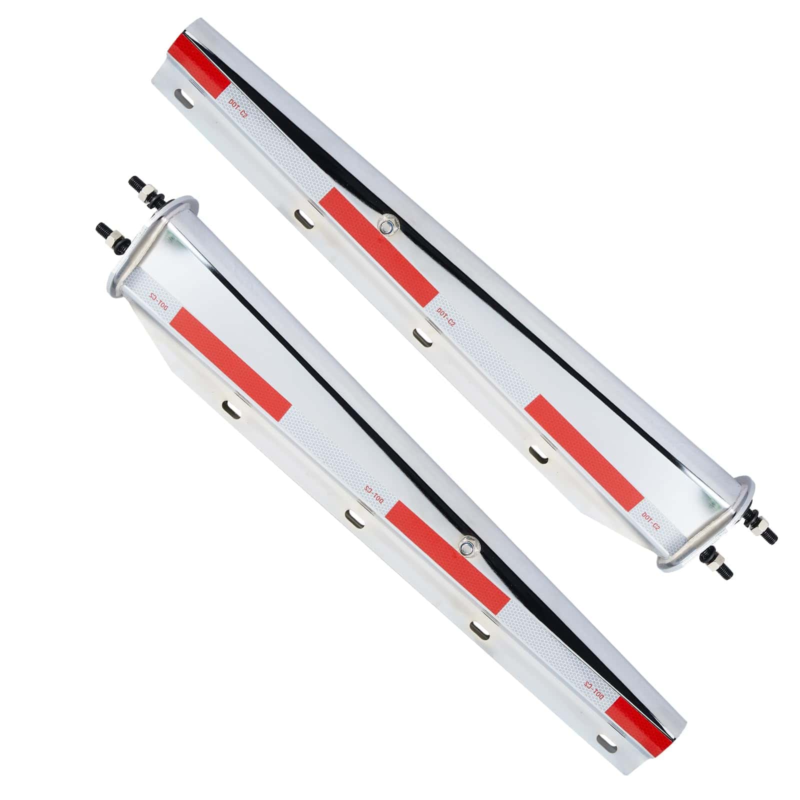 Soporte del guardabarros recto de cromo con cinta