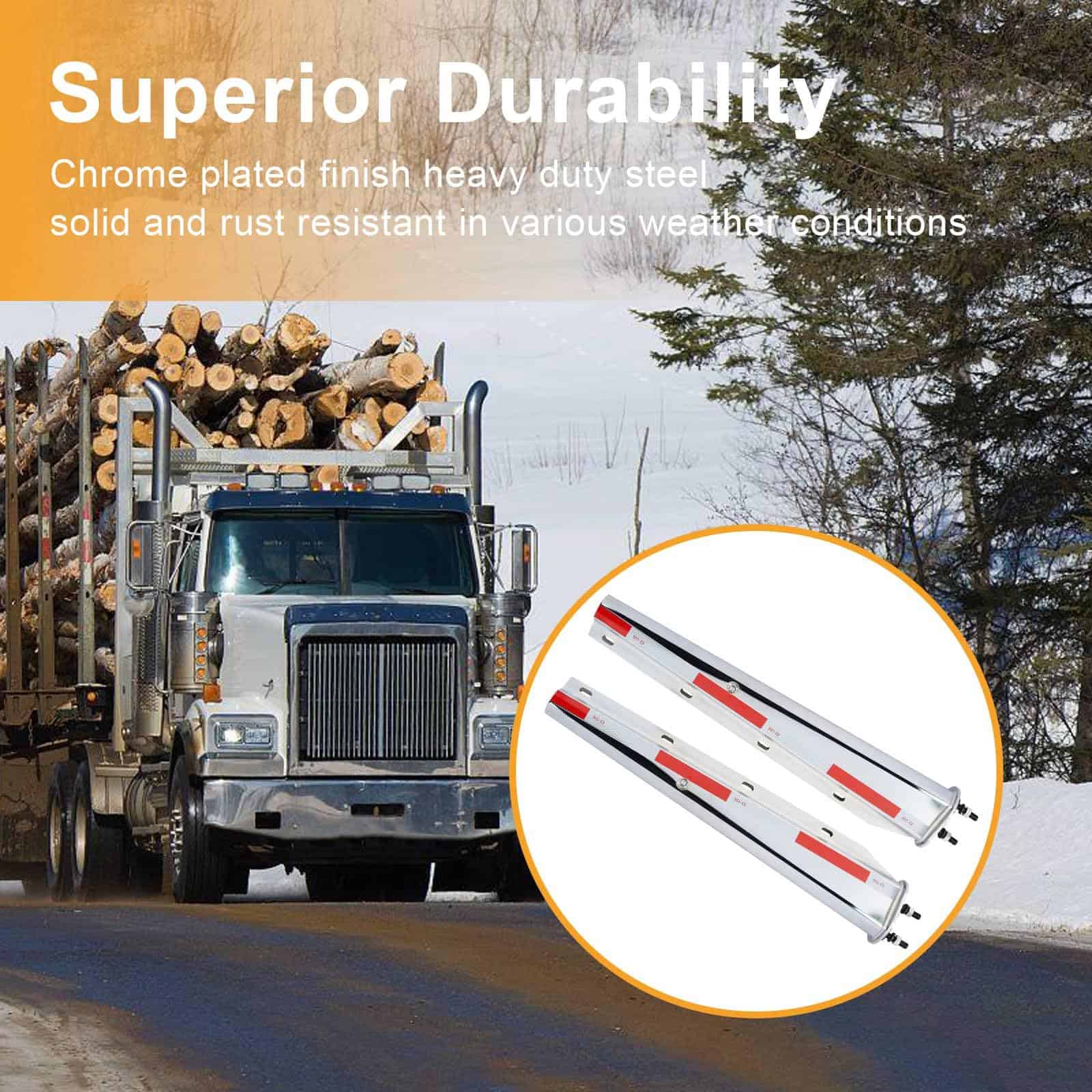 Soporte del guardabarros recto de cromo con cinta - Imagen 6