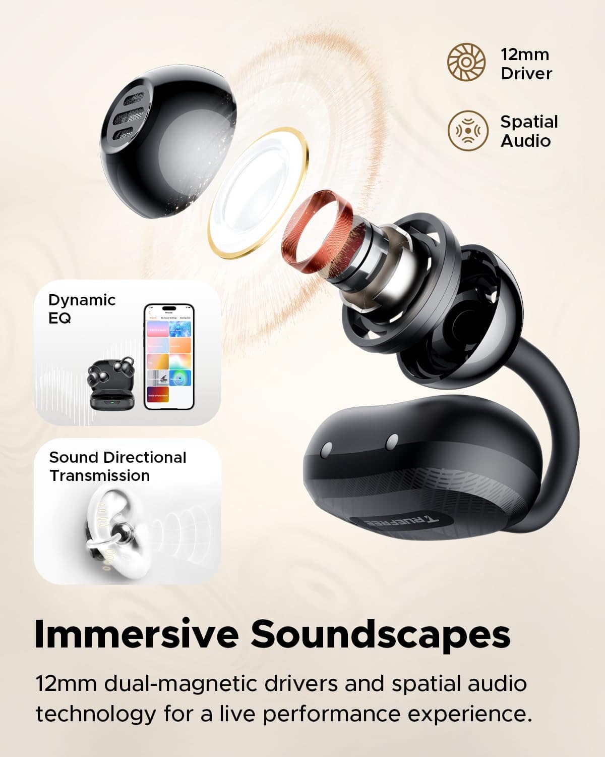 Audífonos Inalámbricos Clip-On Truefree C10, Auriculares - Imagen 5