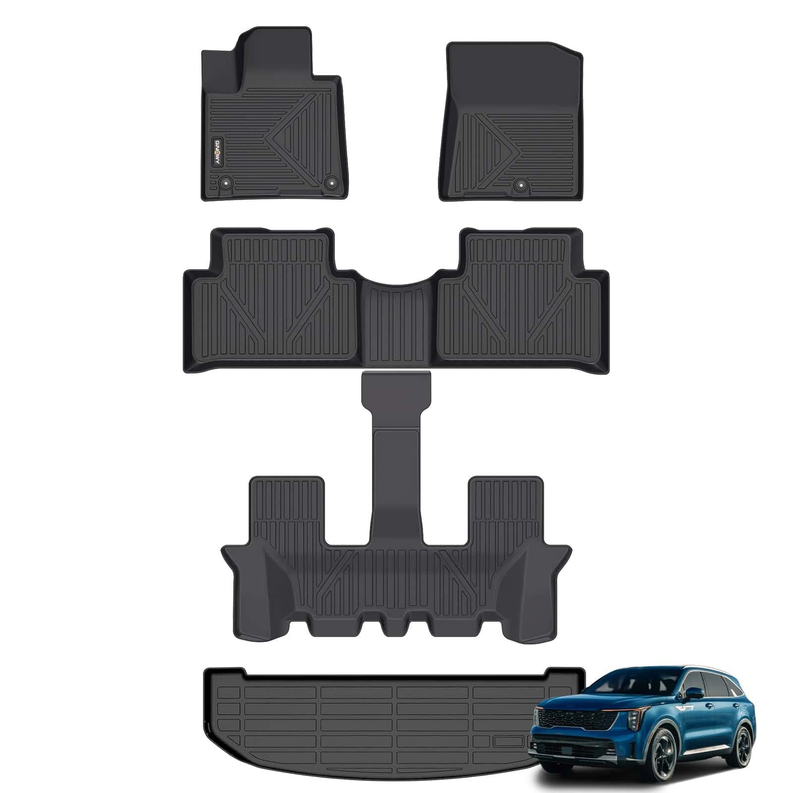 Juego de Tapetes de Piso y Protector de Carga GINOWY para