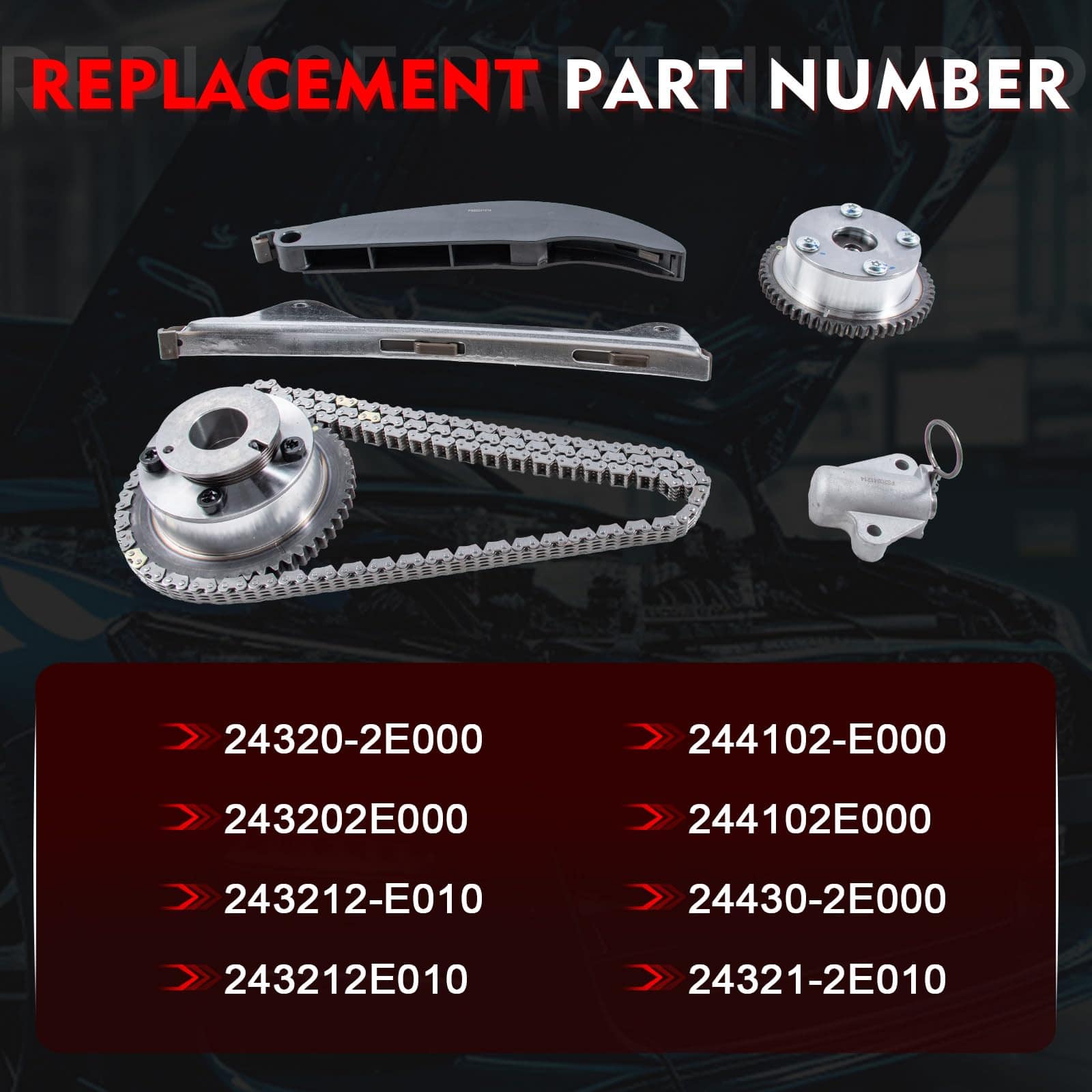 Kit de cadena de tiempo del motor Merautop SJ con Engranaje - Imagen 4