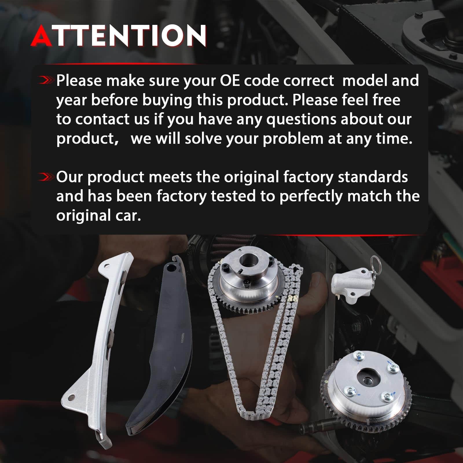 Kit de cadena de tiempo del motor Merautop SJ con Engranaje - Imagen 7