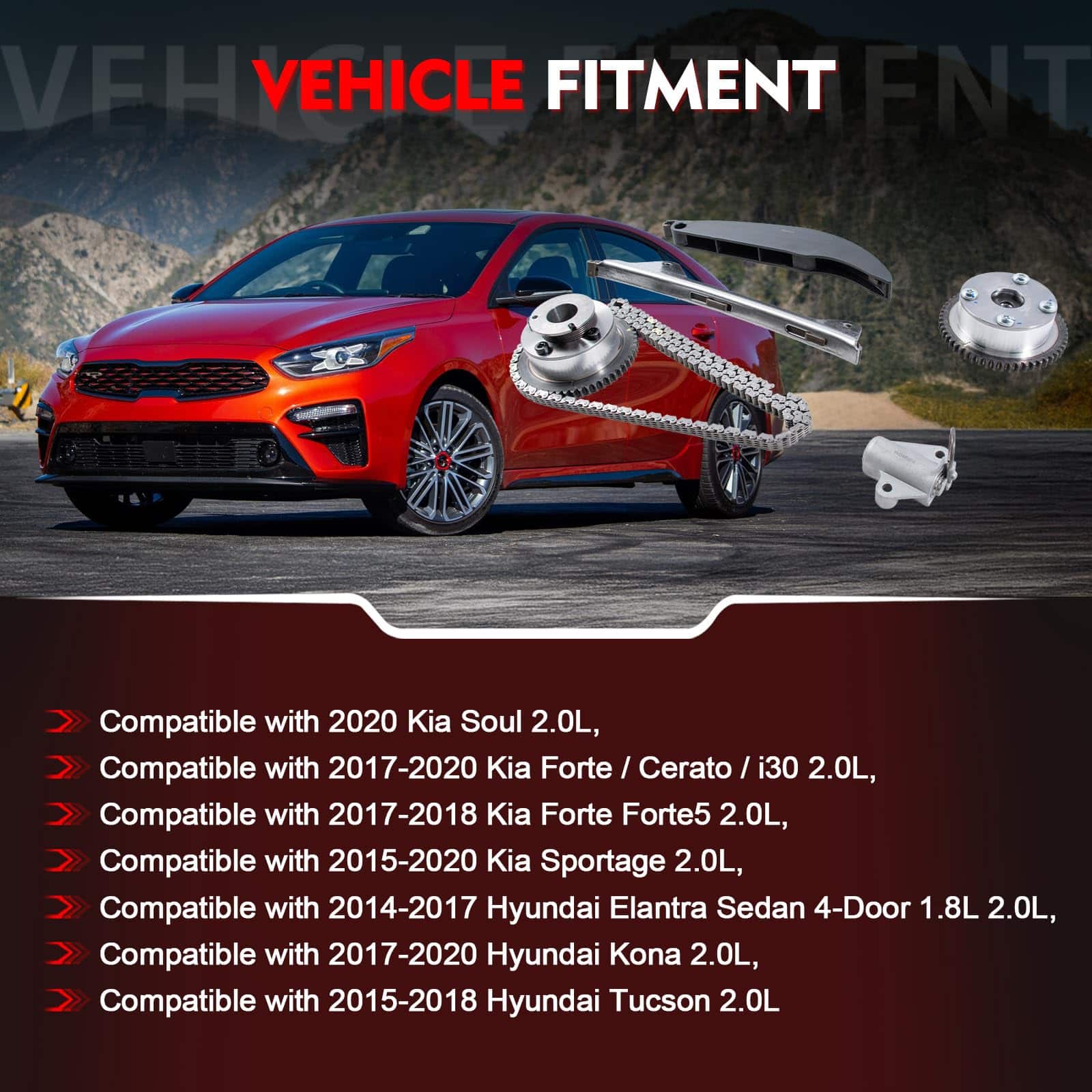 Kit de cadena de tiempo del motor Merautop SJ con Engranaje - Imagen 3