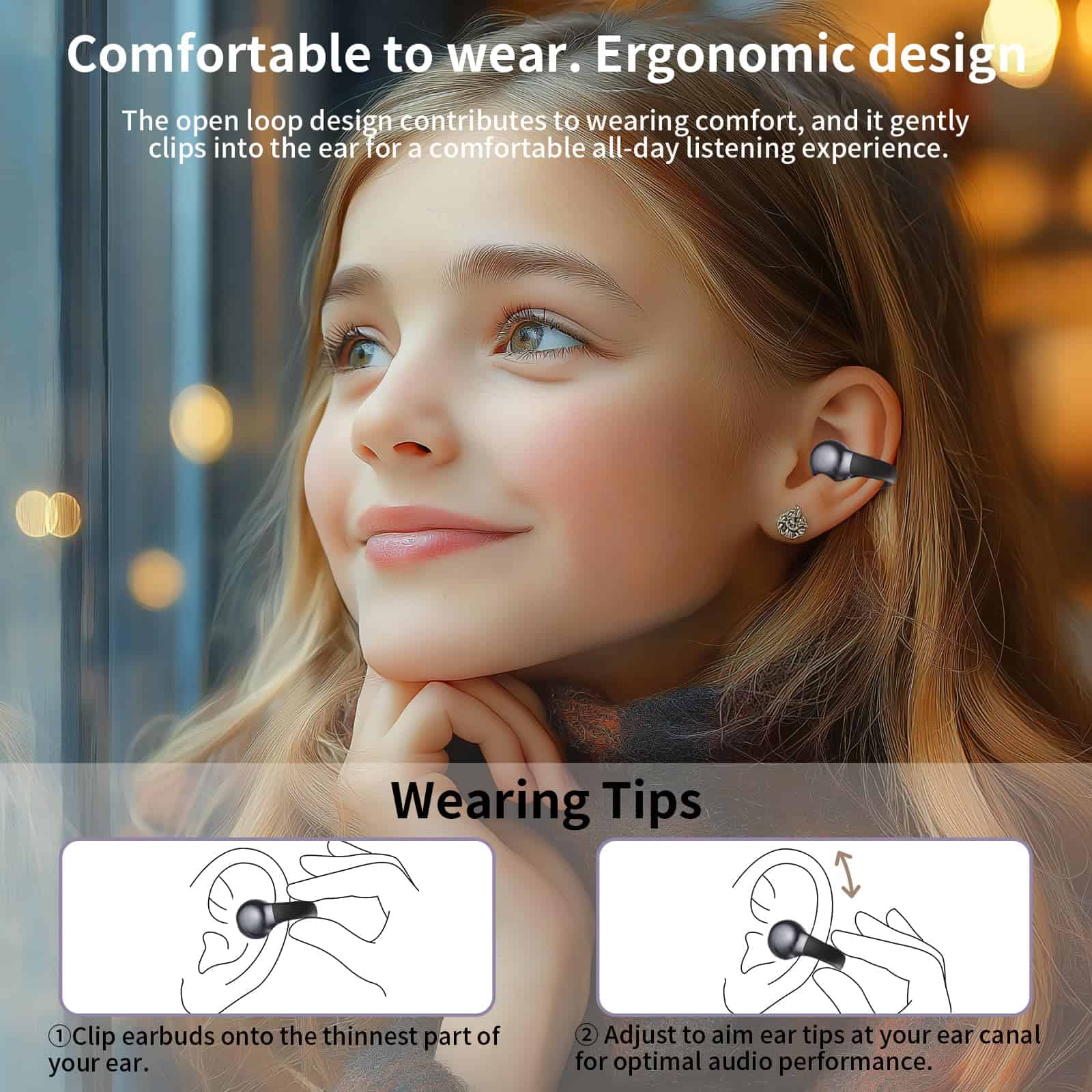 Ausbilew Audífonos Inalámbricos Bluetooth IPX6 Impermeable - Imagen 3