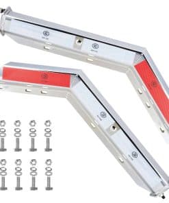 Soporte de lodo angular cromado con cinta reflectante,