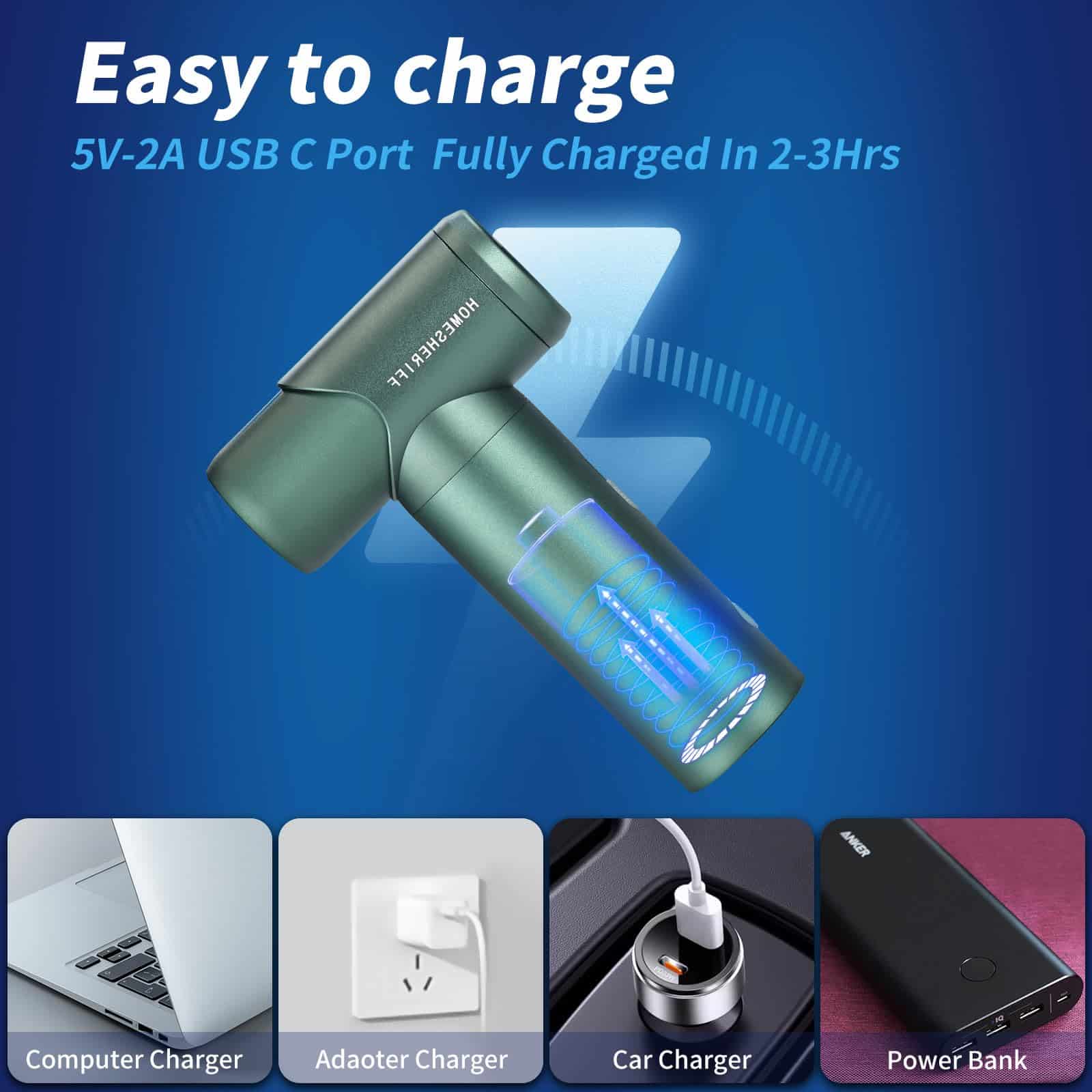 Soplador de Aire Comprimido-3 -Verde - Imagen 6