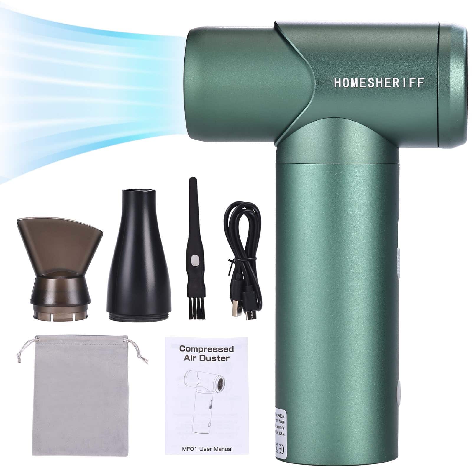 Soplador de Aire Comprimido-3 -Verde