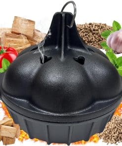 Roaster & Smoker Box de Hierro Fundido Grande Resistente