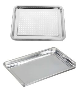 Set de 2 bandejas de pan rallado para pan, Parrilla de