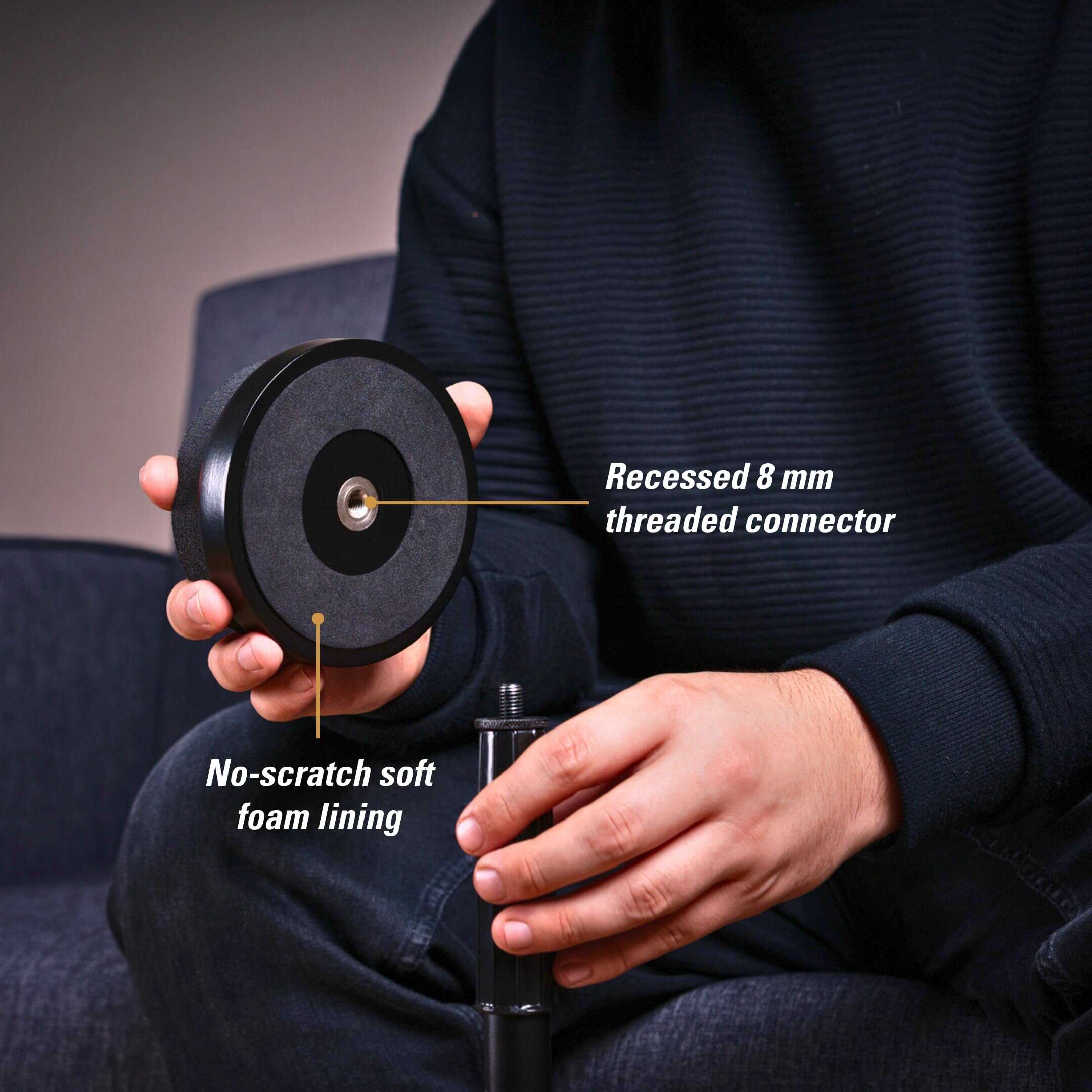 Pad de práctica de tambor de malvavisco de 4" con soporte - Imagen 6