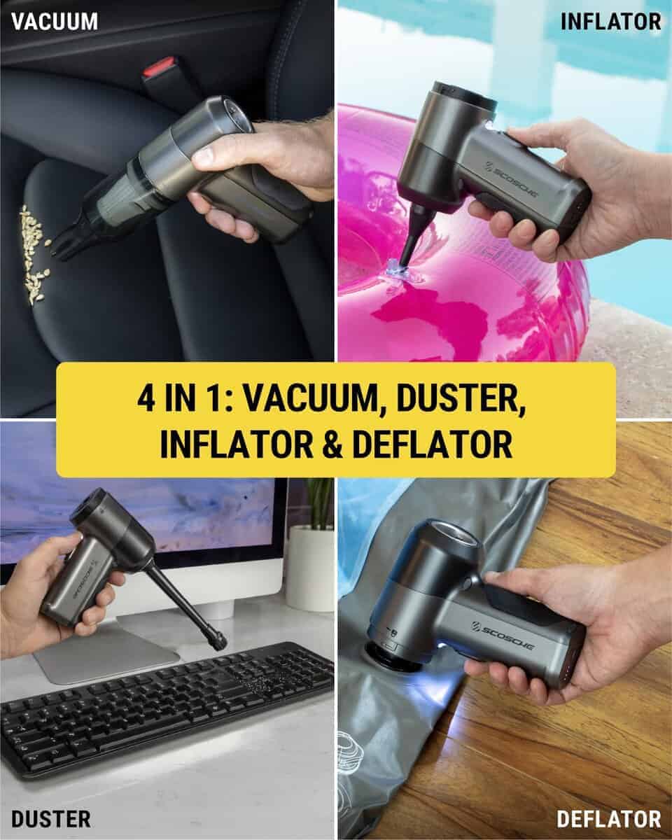 Aspiradora de Coche Inalámbrica 4 en 1 de Alta Potencia - Imagen 4