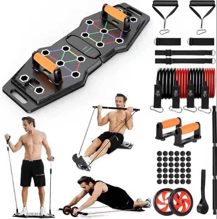 Tablero de Flexiones Plegable, 25-en-1 Tablero de Flexiones