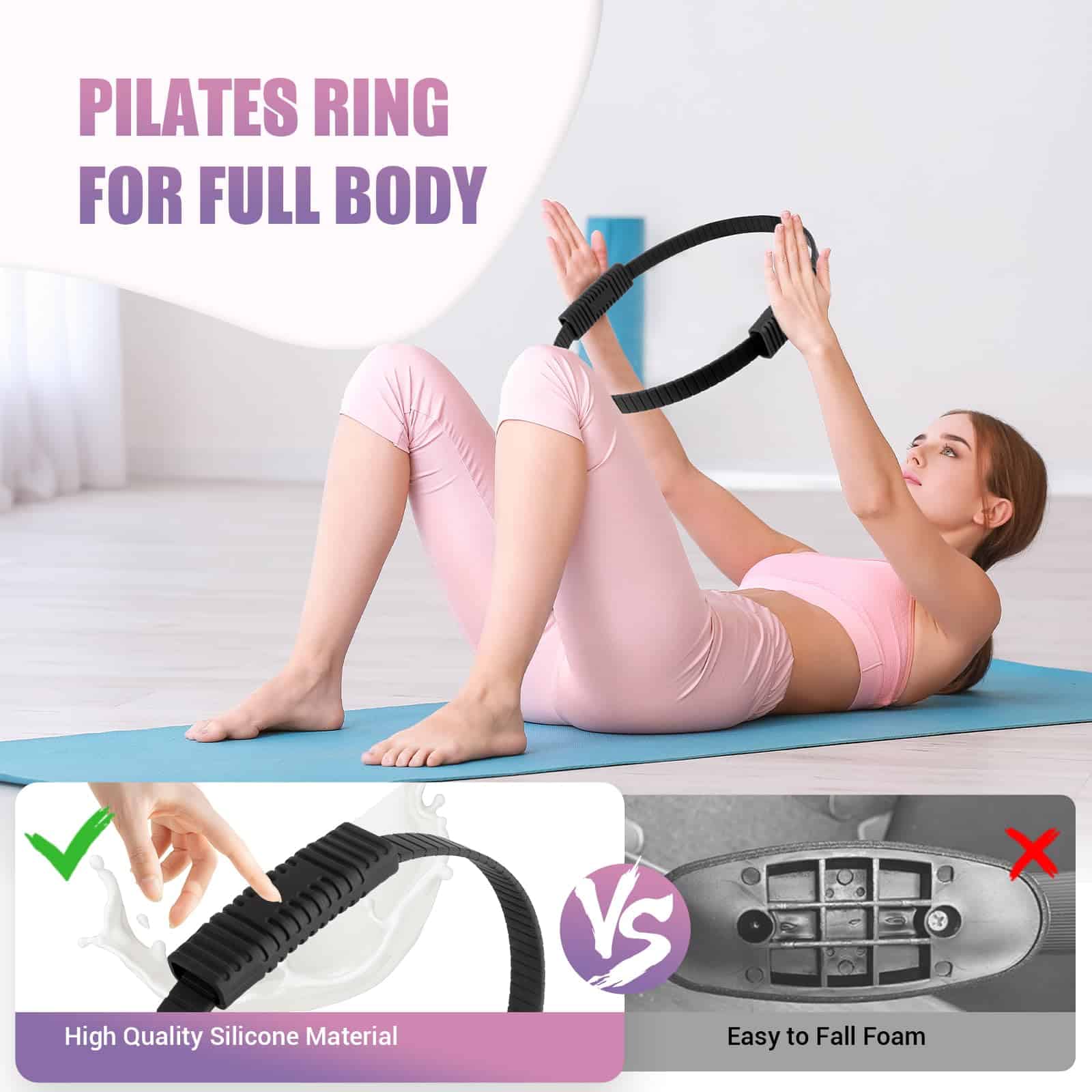 Juego de Anillo de Pilates JHMFDDSB, Kit de Pilates con - Imagen 5