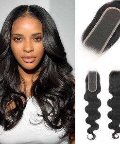 Cierre 2X6 de Encaje HD Real al 100% Onda Corporal de Pelo