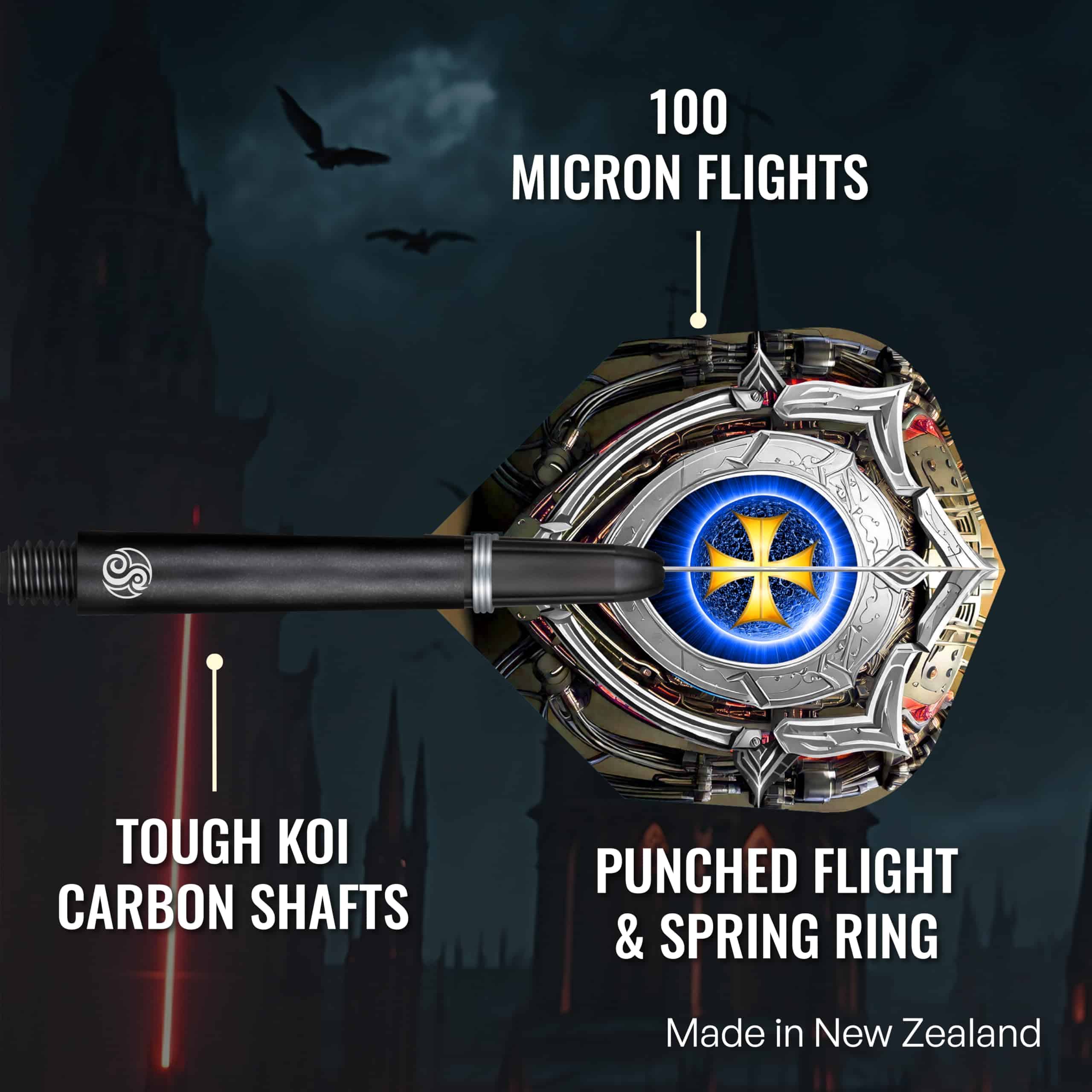 Juego de Dardos Profesionales Future Knights Darkstar Steel - Imagen 7