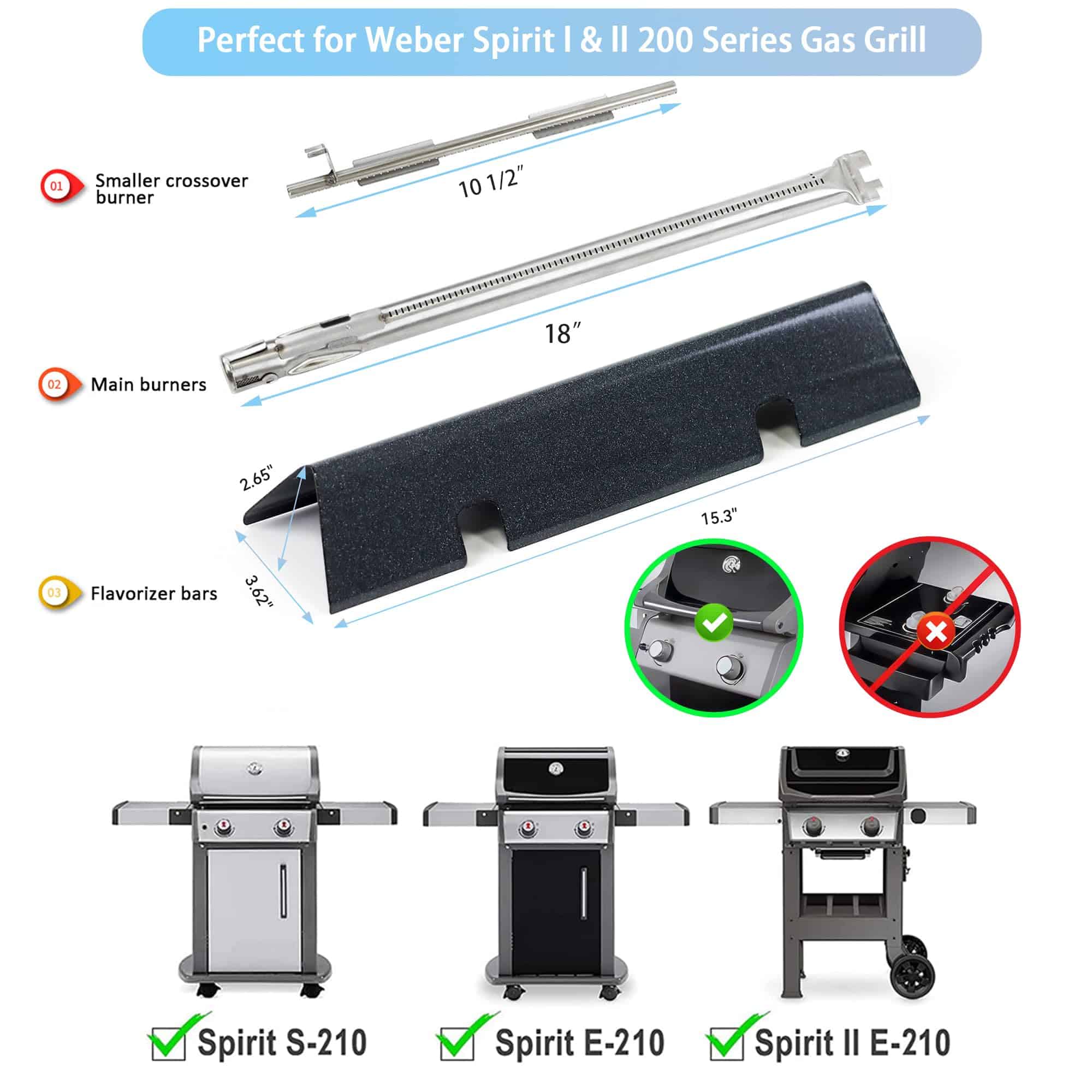Repuestos para Parrilla Spirit II e-210 para Weber Spirit - Imagen 3