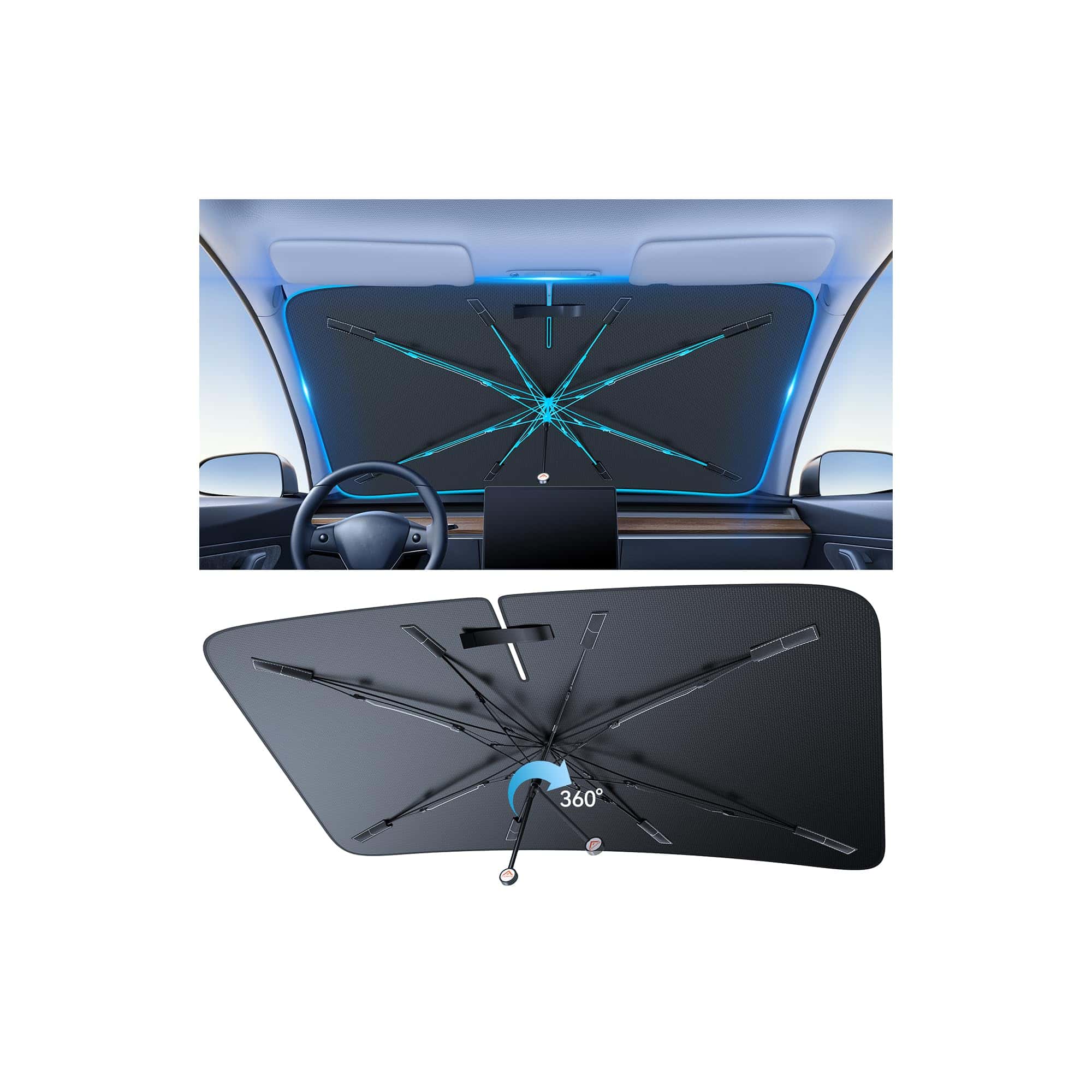 Fluxelle Car Windshield Sun Shade [2025 Upgrade] - Bloquea