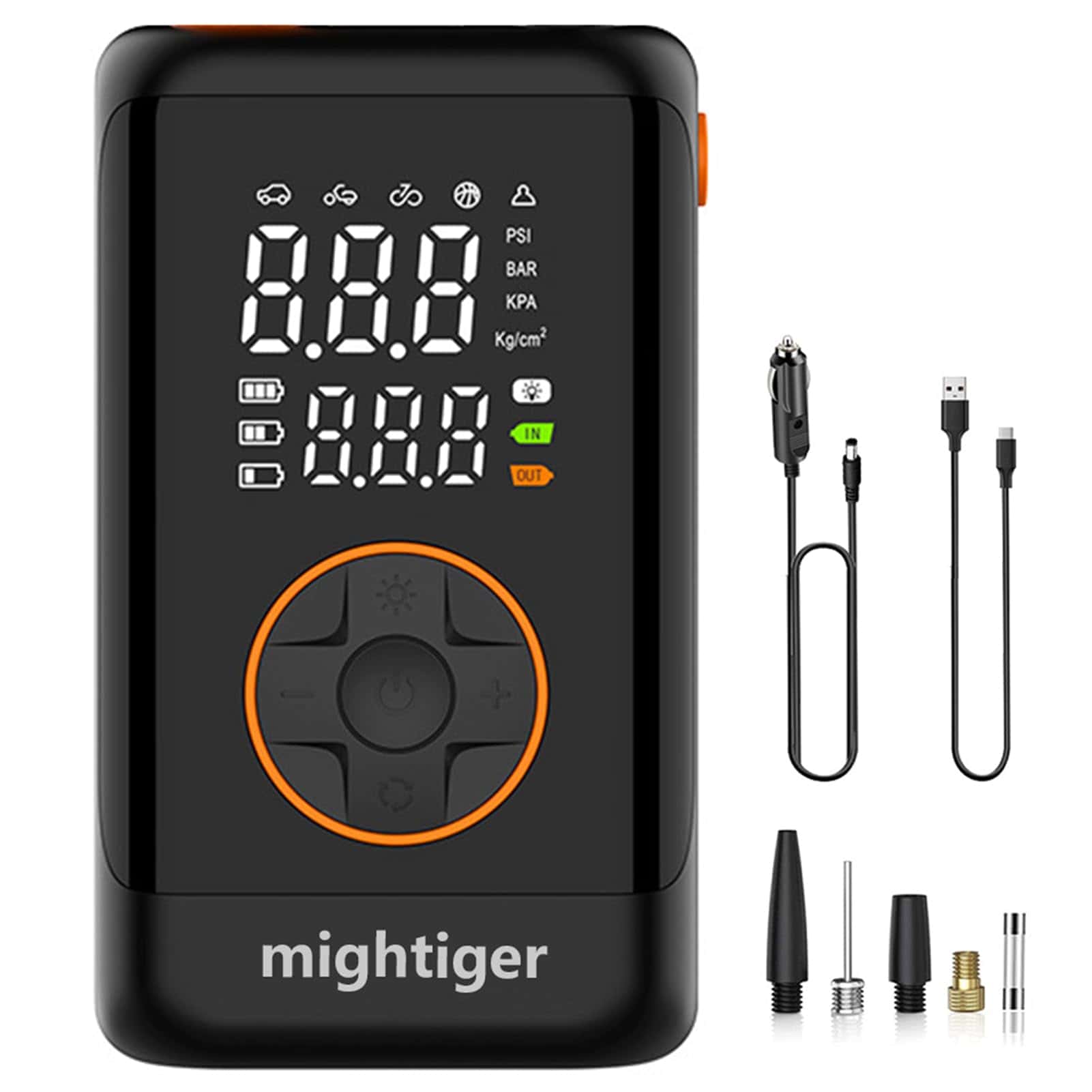 Inflador de neumáticos MIGHTIGER Compresor de aire portátil