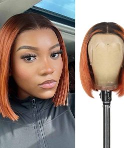 Pelucas de Encaje Frontal Bob 13x4 de Cabello Humano Ombre