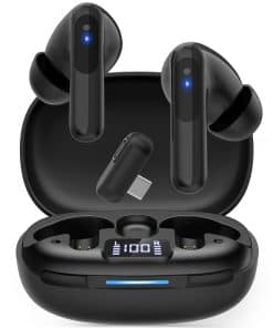 RYR Auriculares inalámbricos para juegos 2.4GHz, Bluetooth