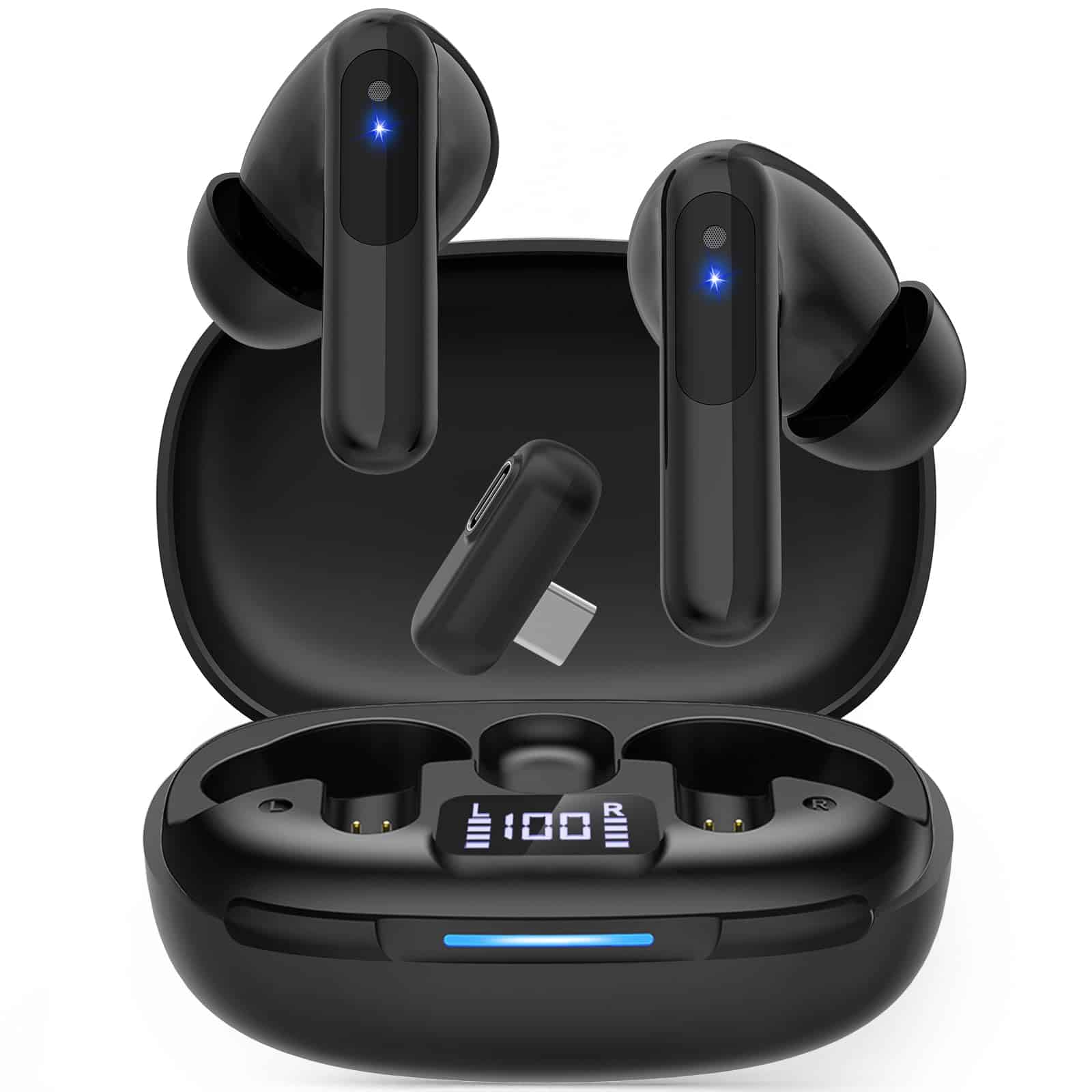 RYR Auriculares inalámbricos para juegos 2.4GHz, Bluetooth