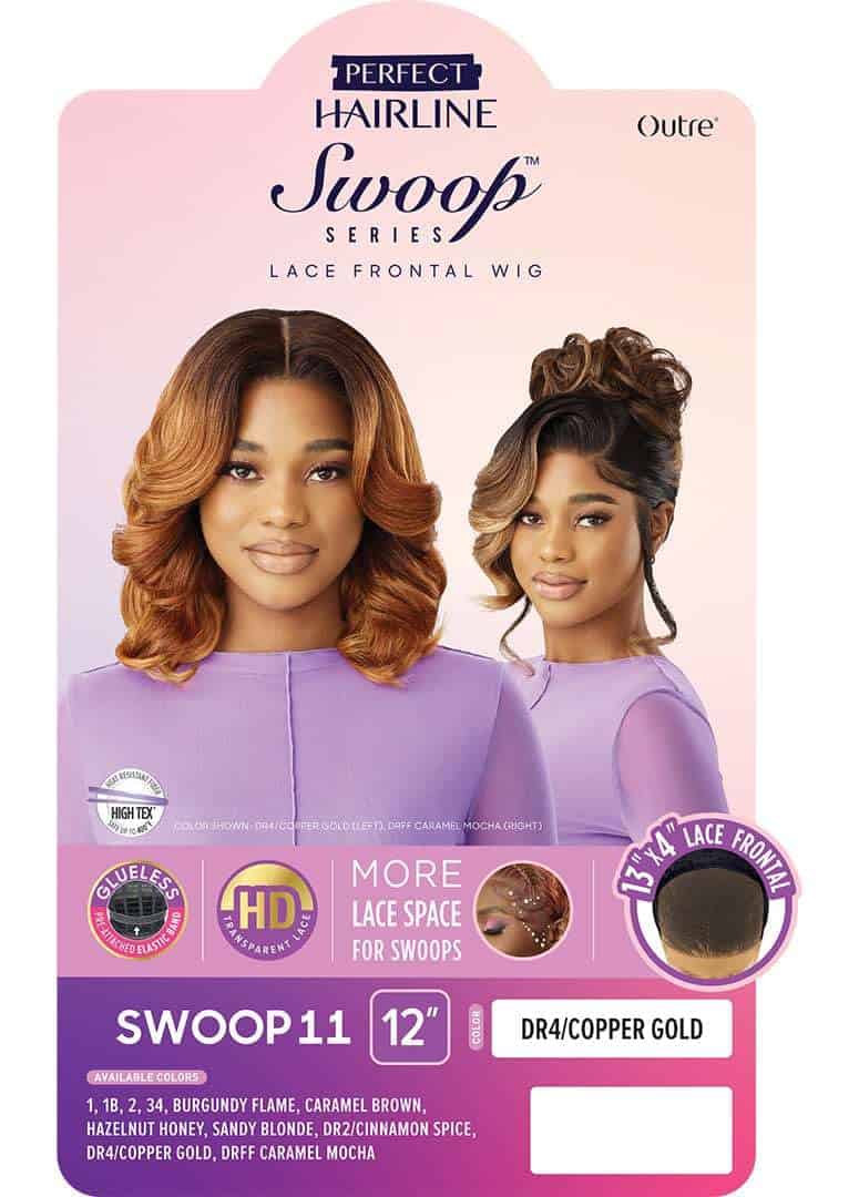 Pelucas de Encaje Frontal Outre - Perfect Hair -Canela DR2 - Imagen 3