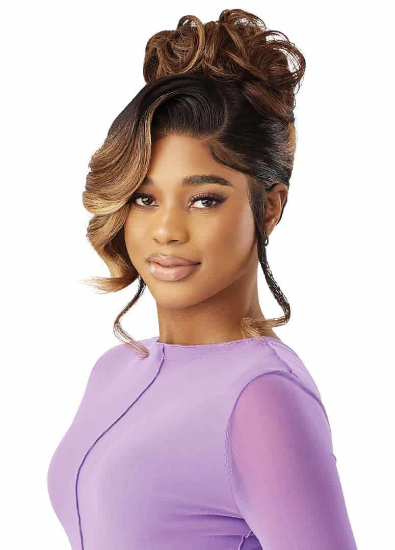 Pelucas de Encaje Frontal Outre - Perfect Hair -Canela DR2 - Imagen 4