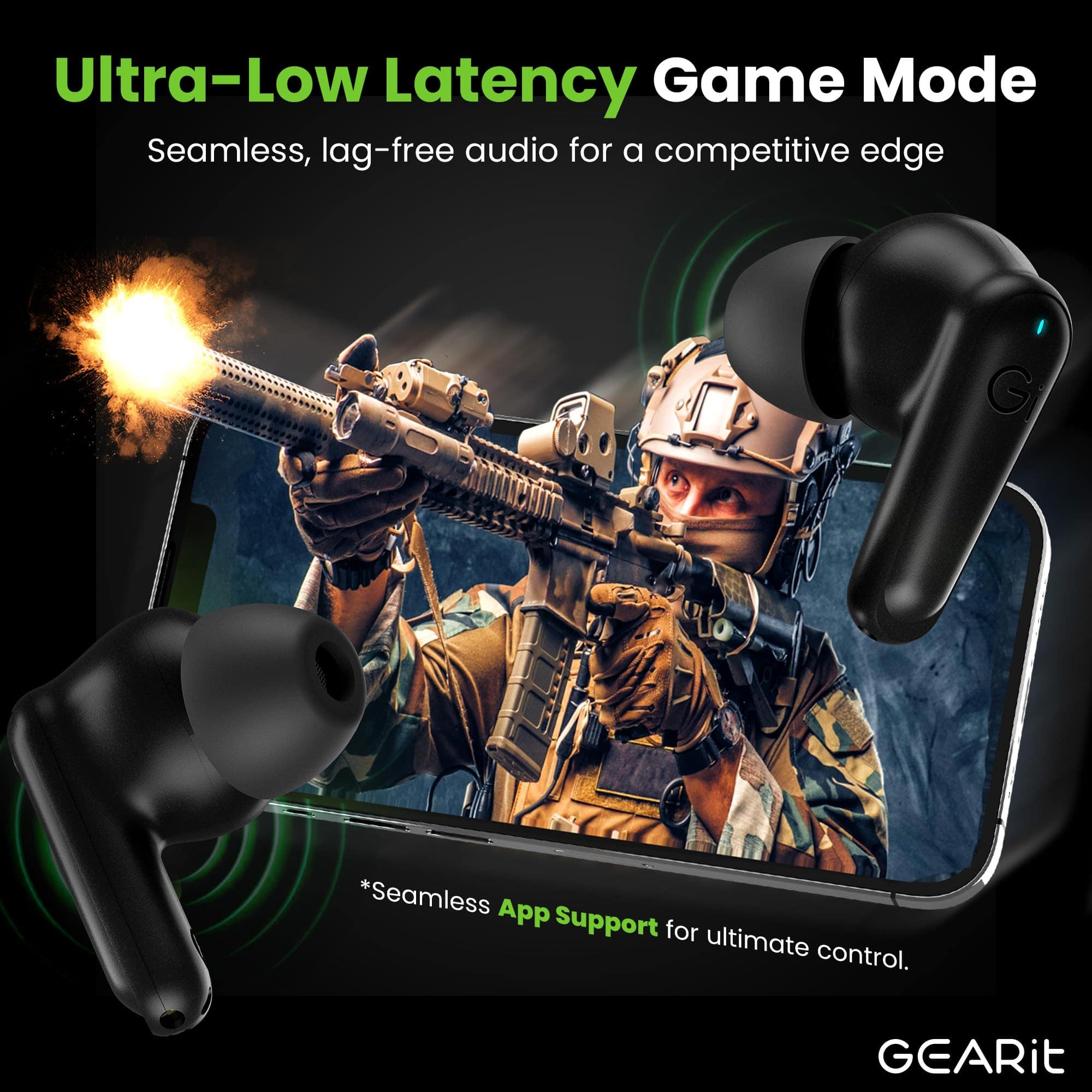 Audífonos Inalámbricos GEARit True -Negro - Imagen 6