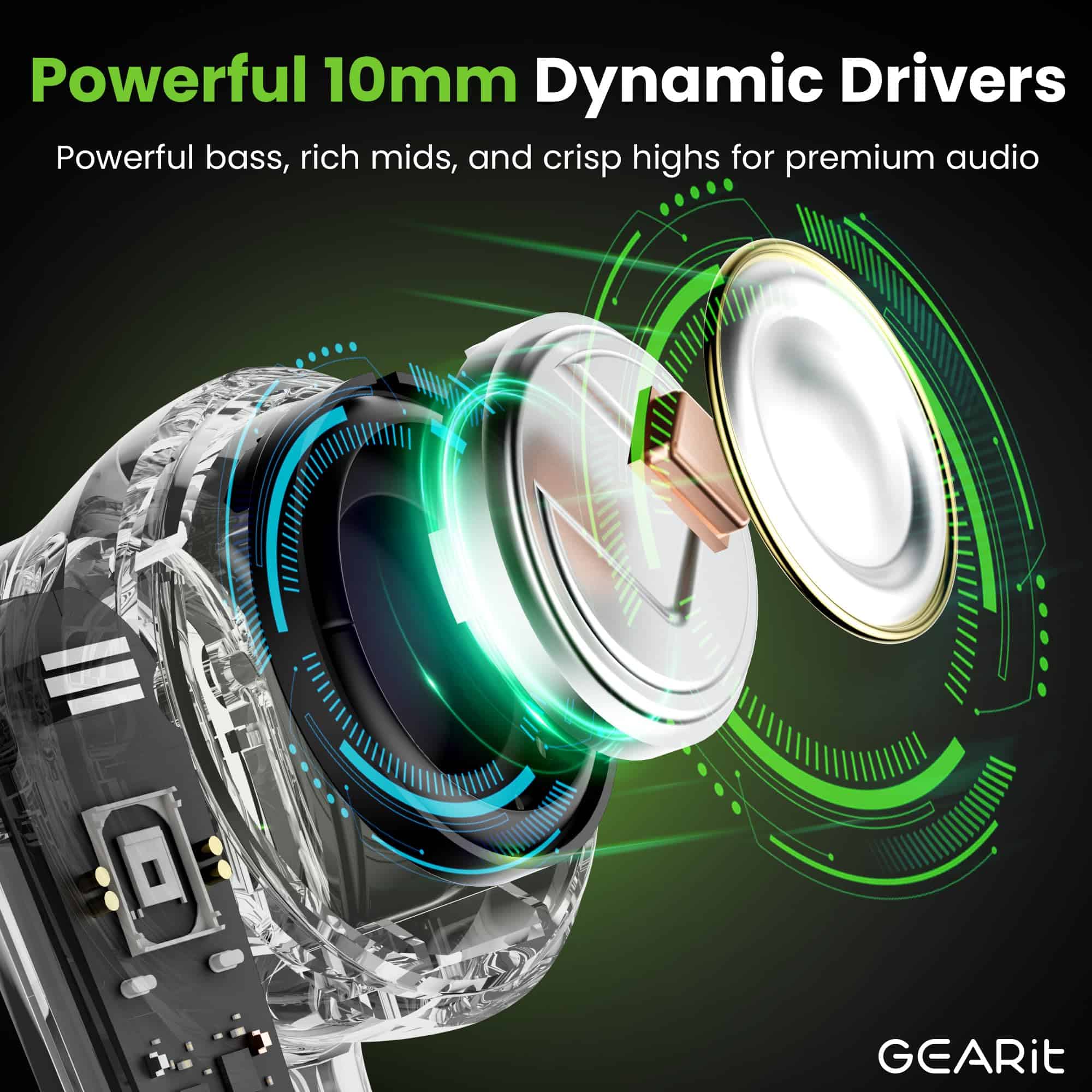 Audífonos Inalámbricos GEARit True -Negro - Imagen 5