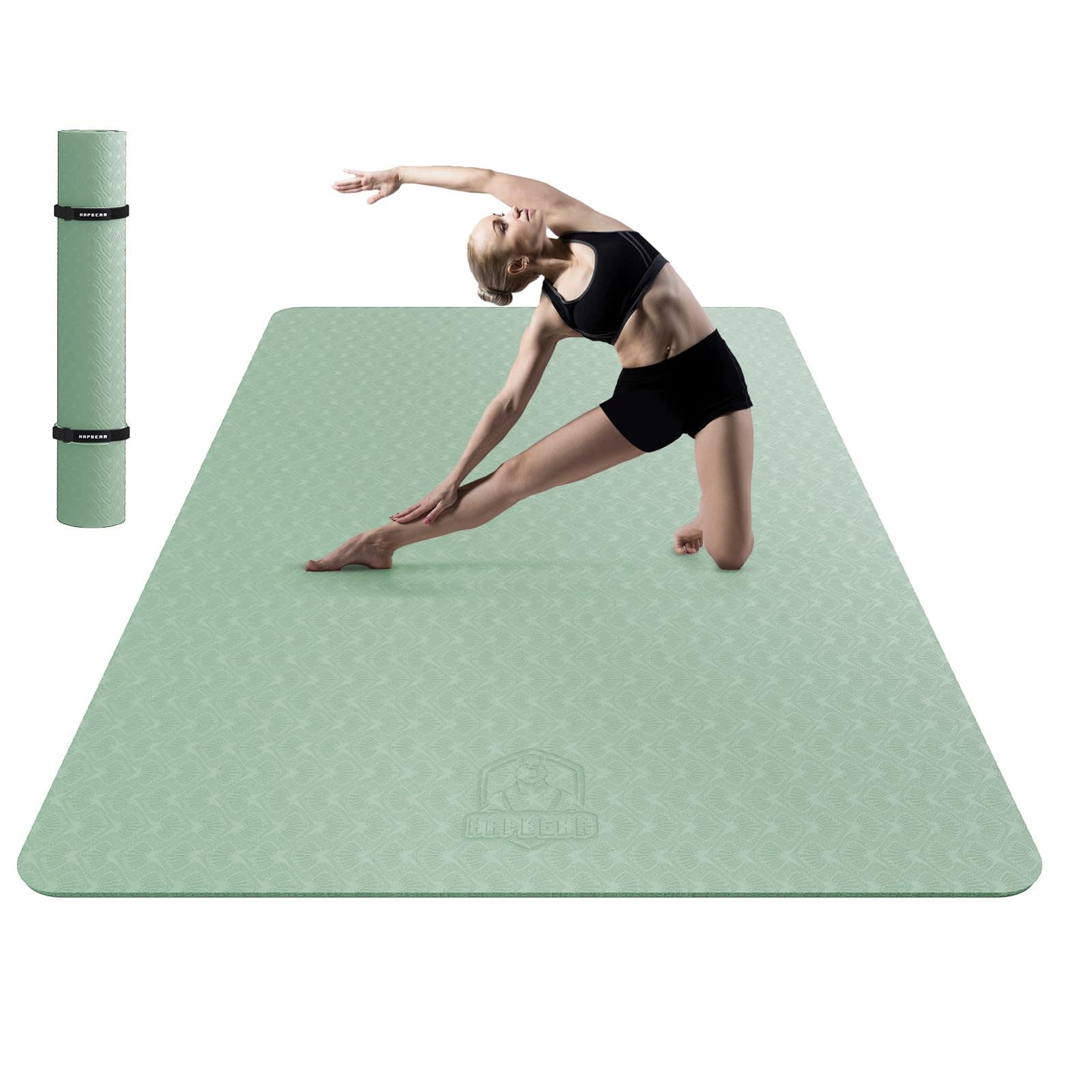 Tapete de Yoga Extra Grande HAPBEAR - -Verde