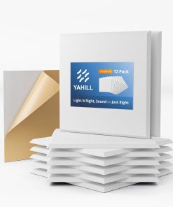 Paquete de 12 Paneles Acústicos autoadhesivos, 12" x 12",