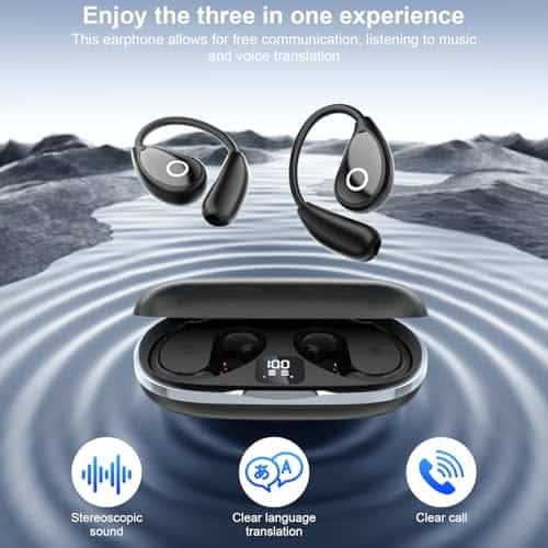 Audífonos de Traducción de Idiomas AI, OWS 3 en 1, - Imagen 8