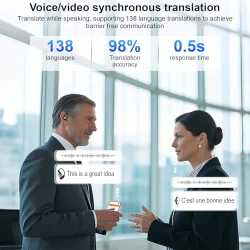 Audífonos de Traducción de Idiomas AI, OWS 3 en 1, - Imagen 6