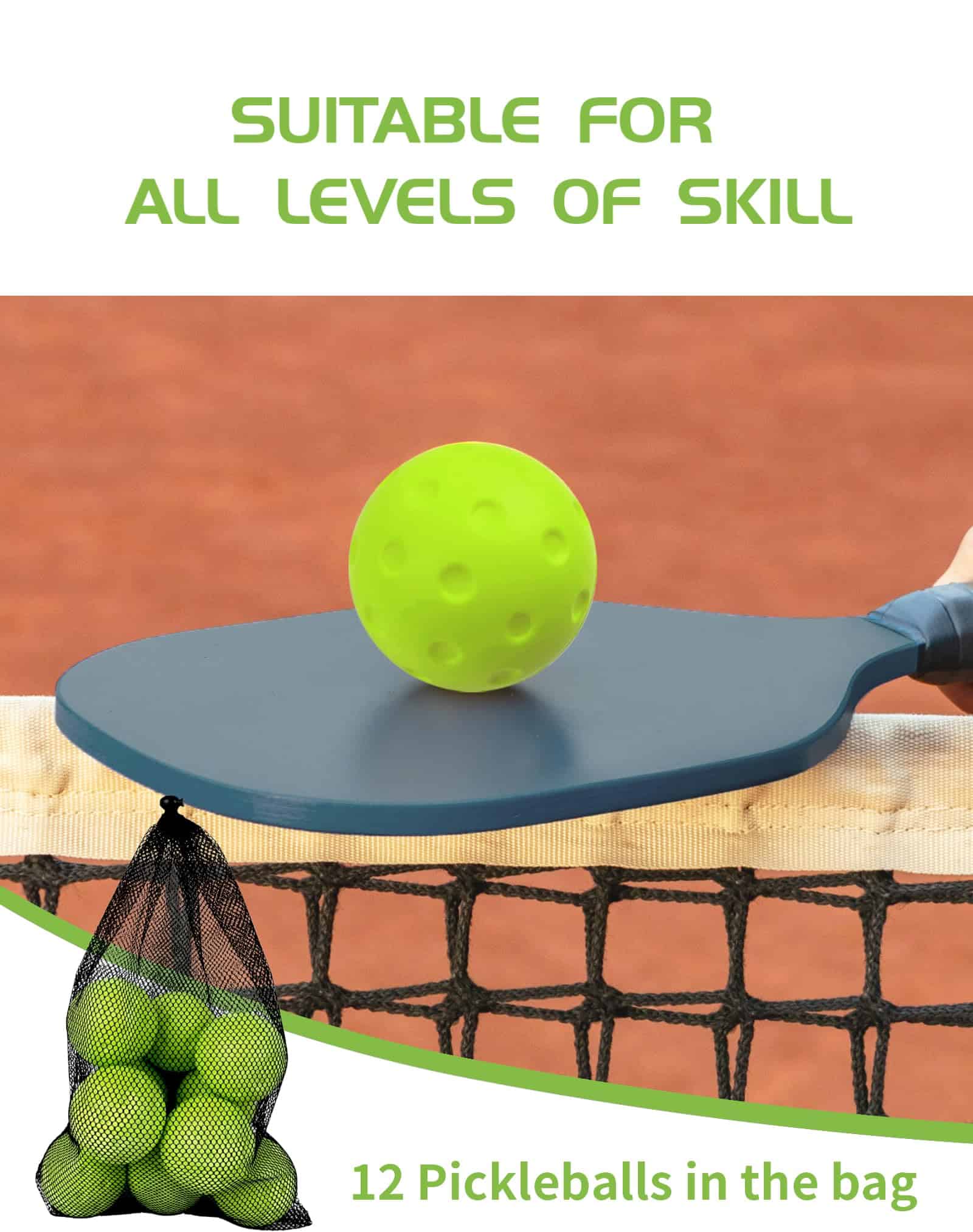 Tarutaru 12 Pack Pelotas de Pickleball de Espuma - - Imagen 5