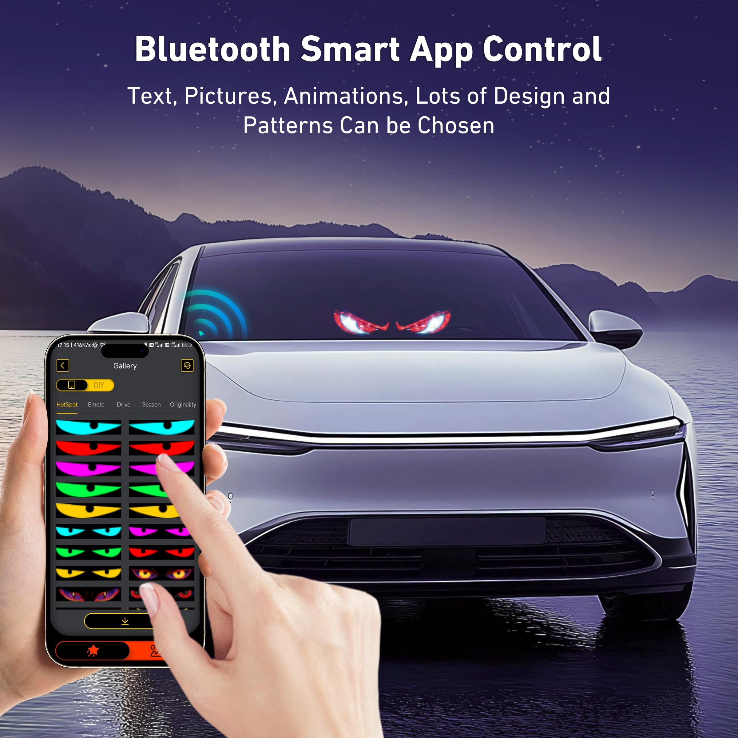 15inx4in Luz de Ojos de Diablo para Autos, Ojos LED - Imagen 5