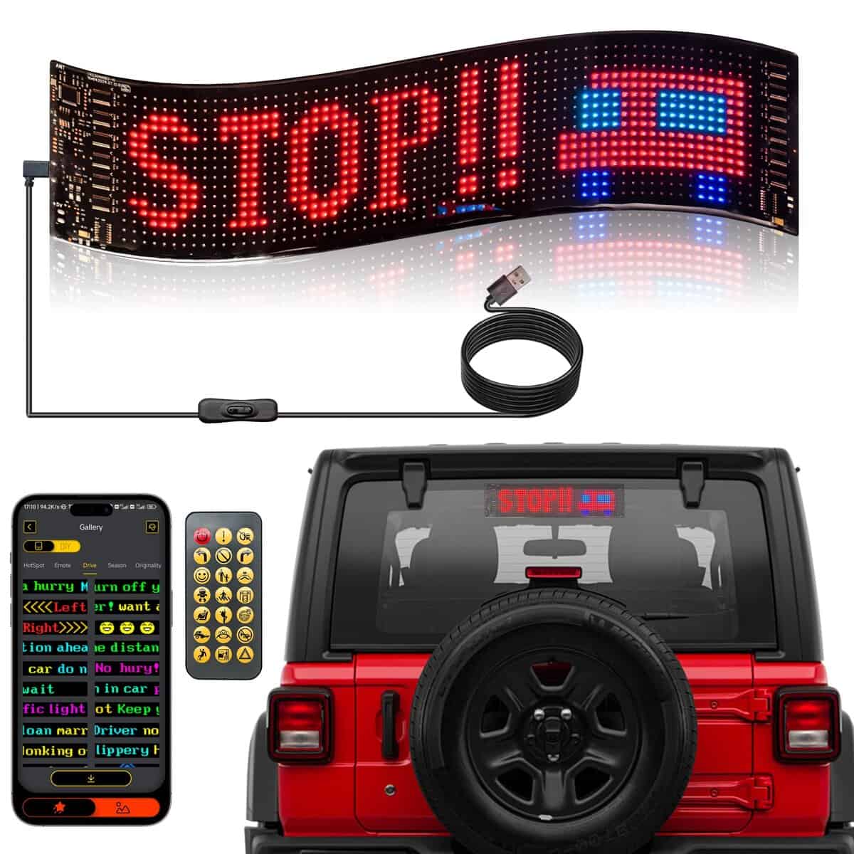 15inx4in Luz de Ojos de Diablo para Autos, Ojos LED