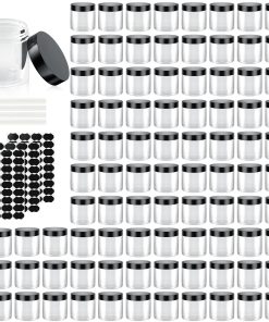 Conjunto de 90 envases de plástico de 4 oz con tapas, OBKJJ