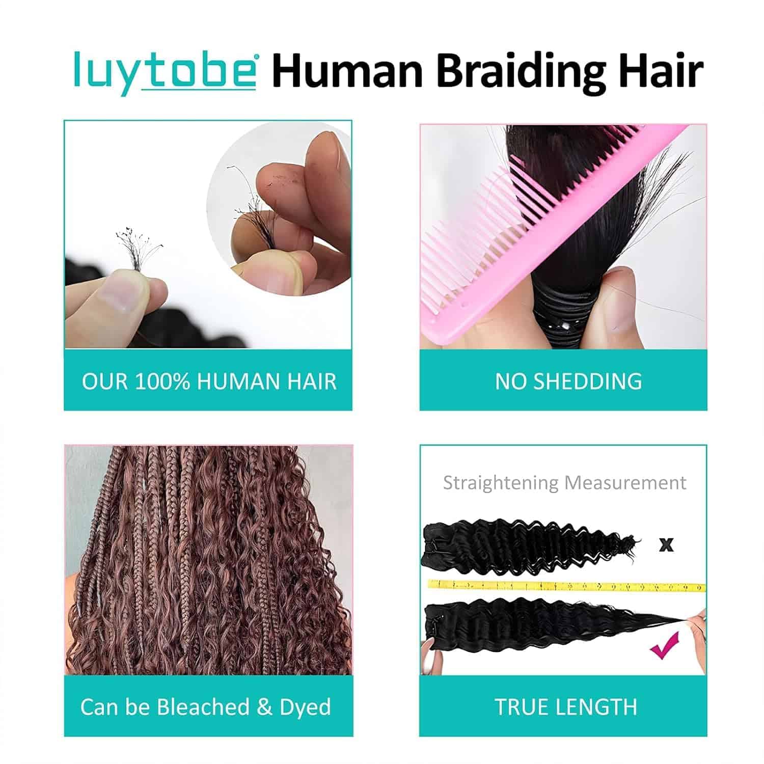 Cabello Bohemio para Trenzar 22 Pulgadas P4/27 Cabello - Imagen 6