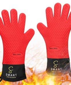 Guantes de Horno de Silicona -Rojo