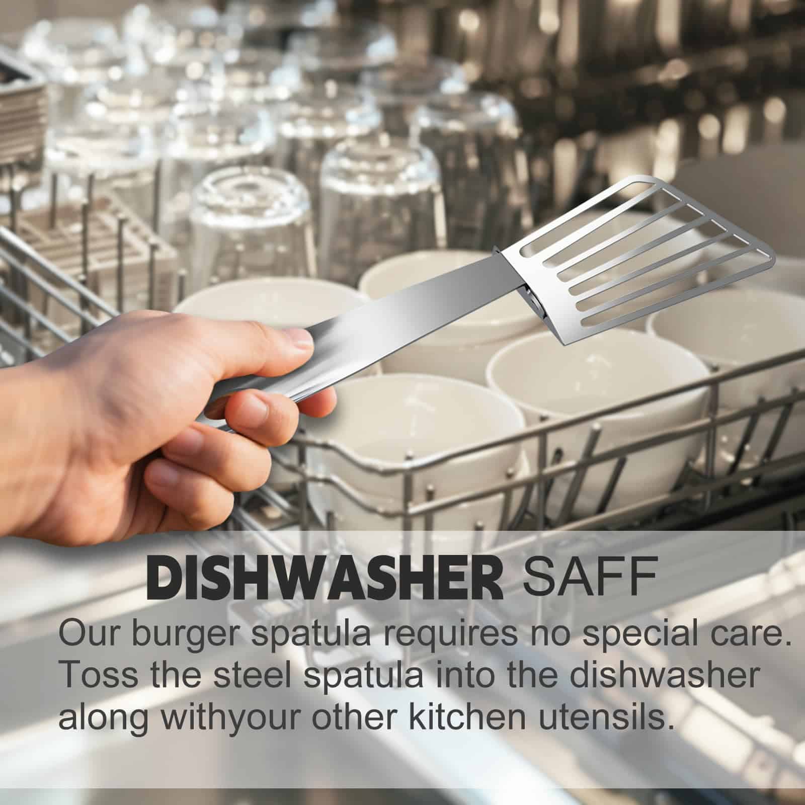 Espátula de pescado de acero inoxidable, girador de pescado - Imagen 7