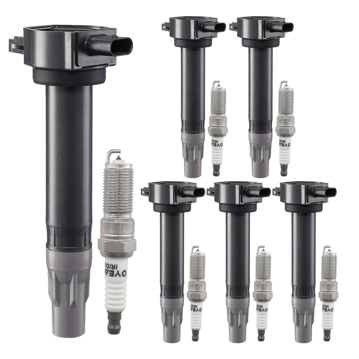 Paquete de bobina de encendido OYEAUTO y bujía de iridio