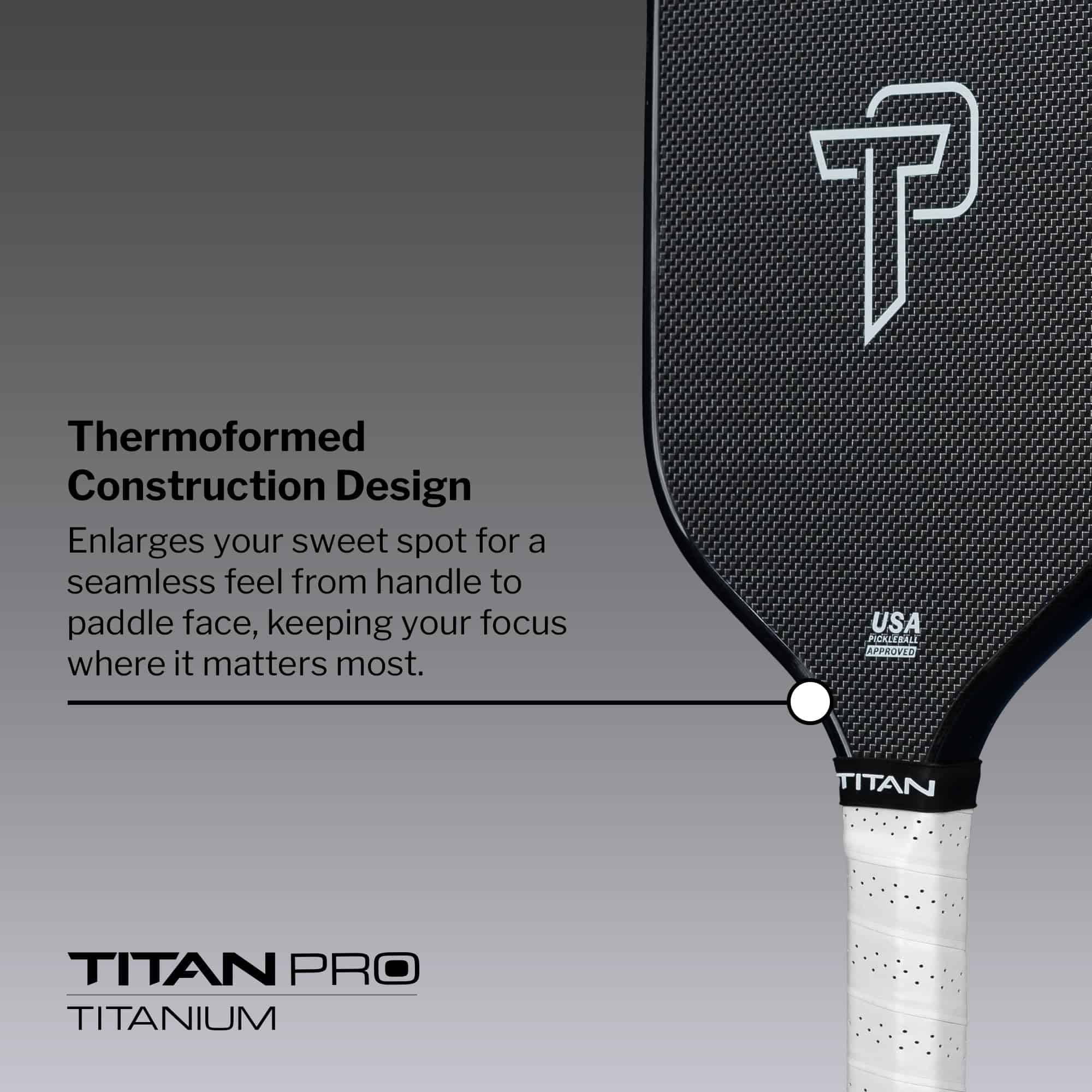 Paleta de Pickleball Titan Pro Titanium 16L, Ónix - Imagen 8