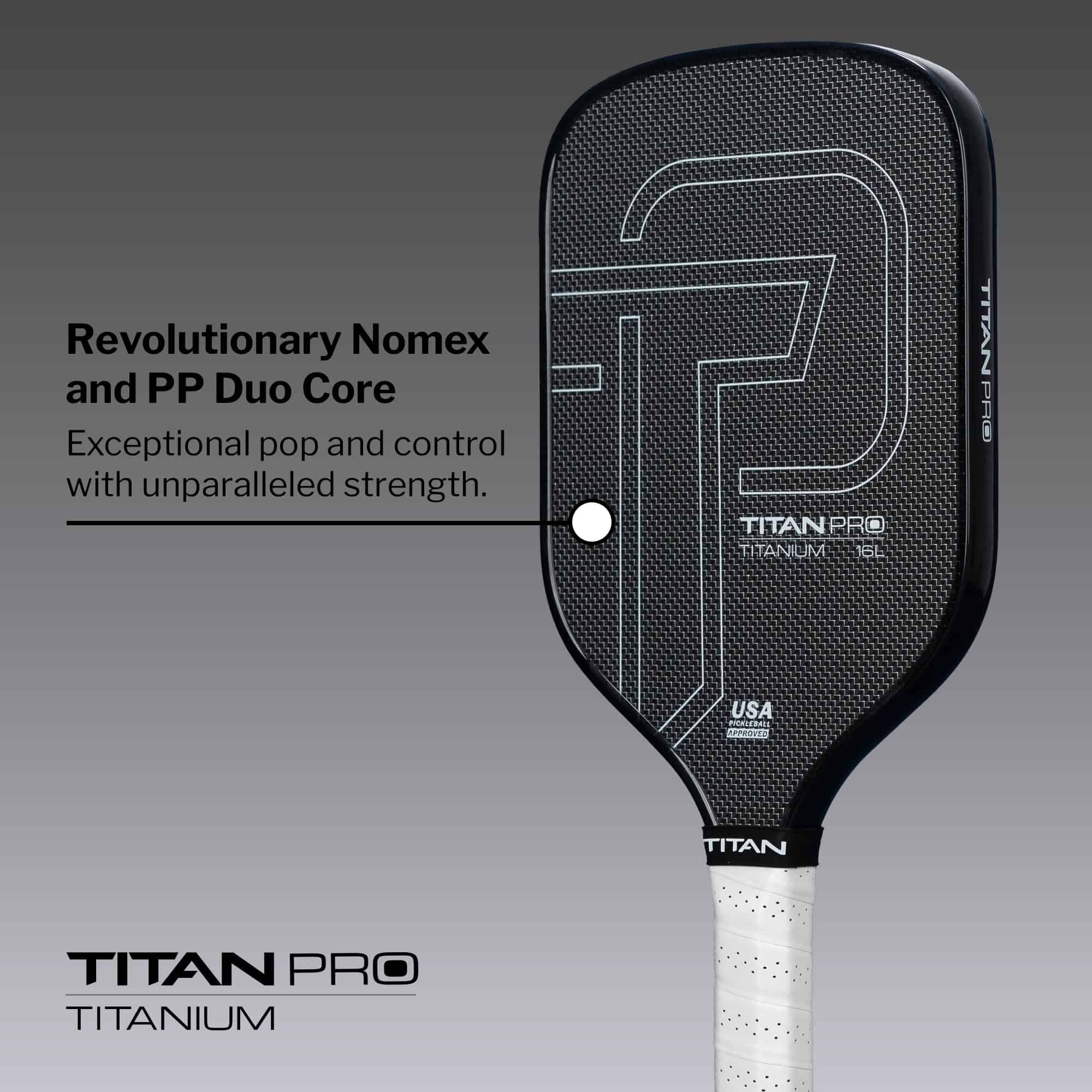 Paleta de Pickleball Titan Pro Titanium 16L, Ónix - Imagen 7