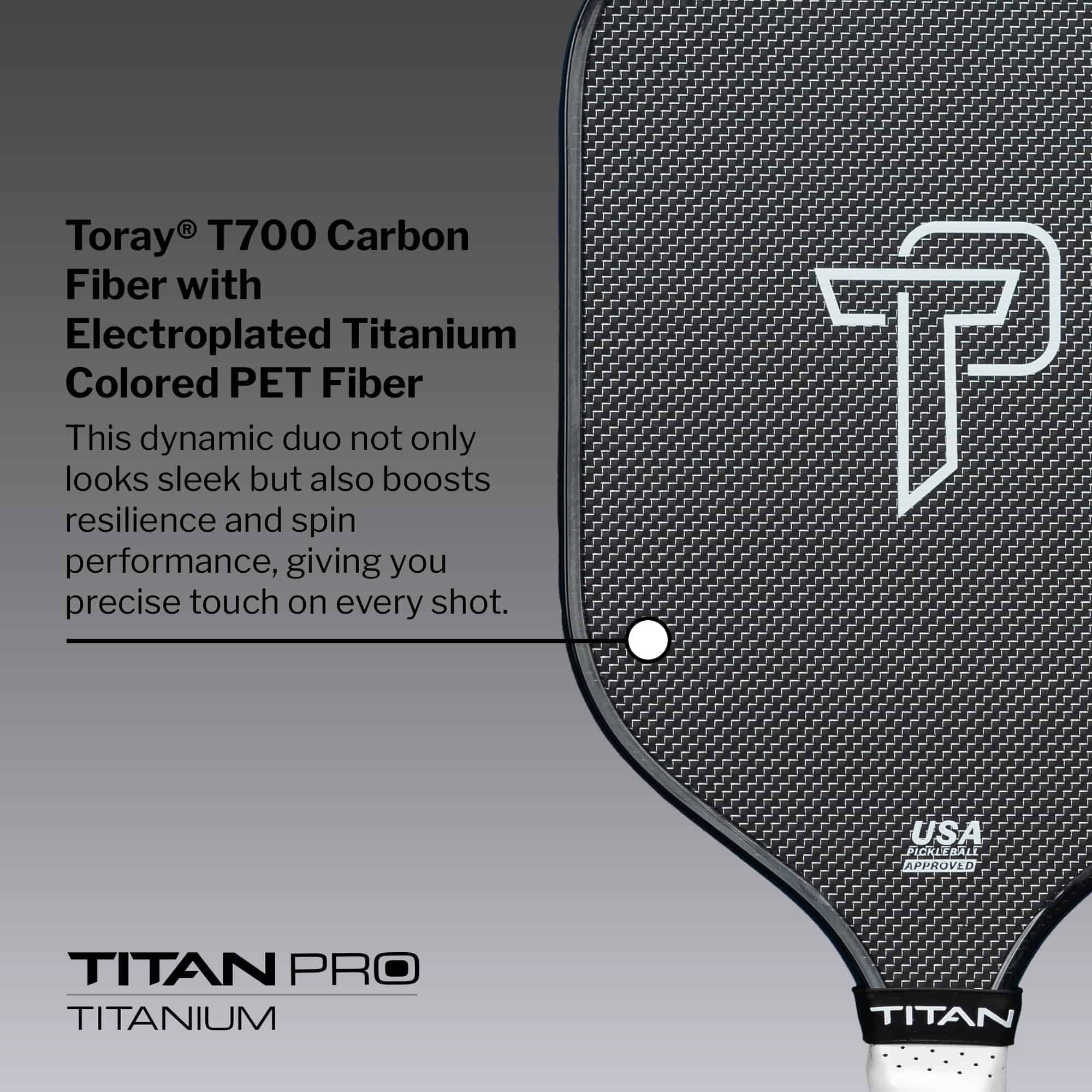 Paleta de Pickleball Titan Pro Titanium 16L, Ónix - Imagen 5