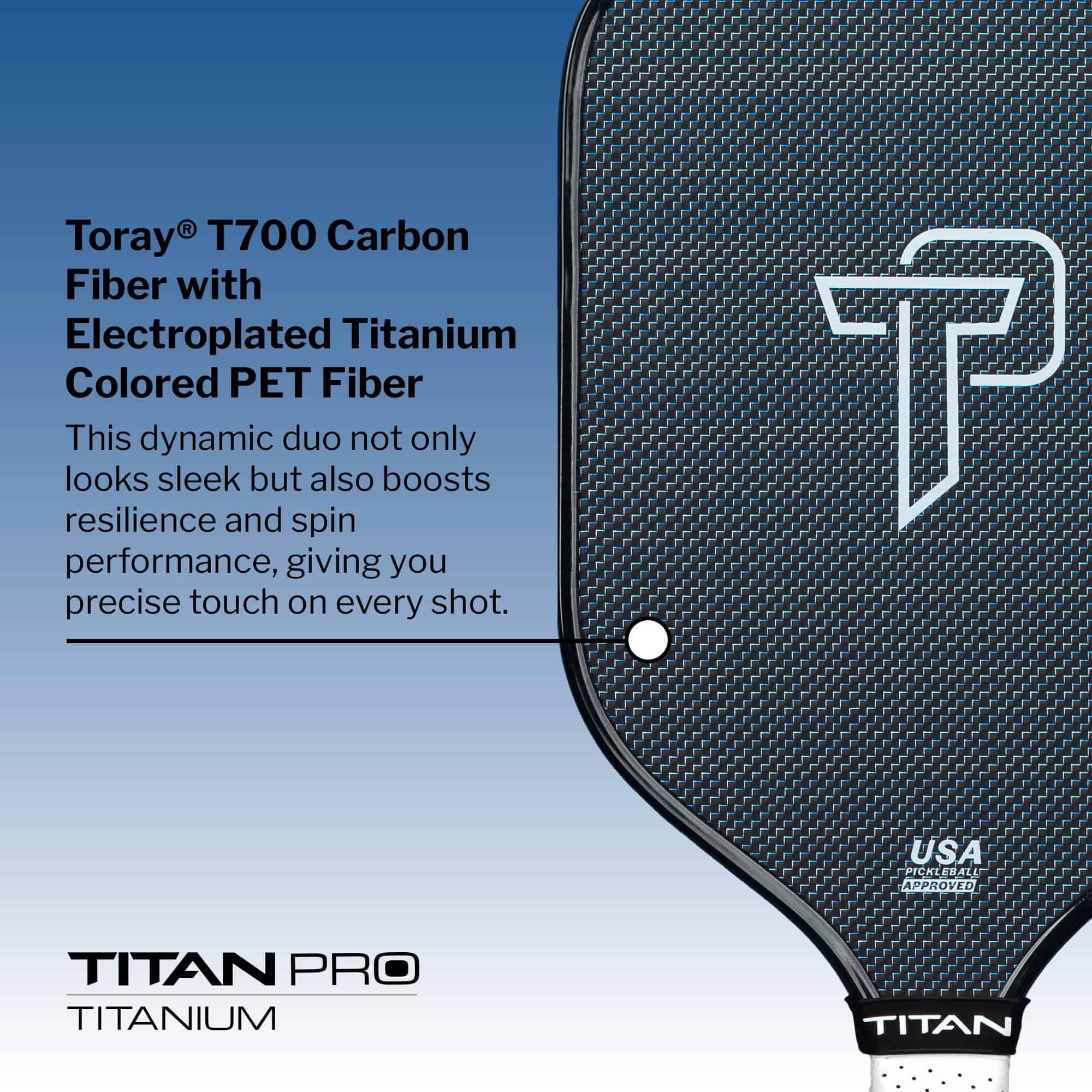 Paleta de Pickleball Titan Pro Titanium 16L, Índigo - Imagen 6