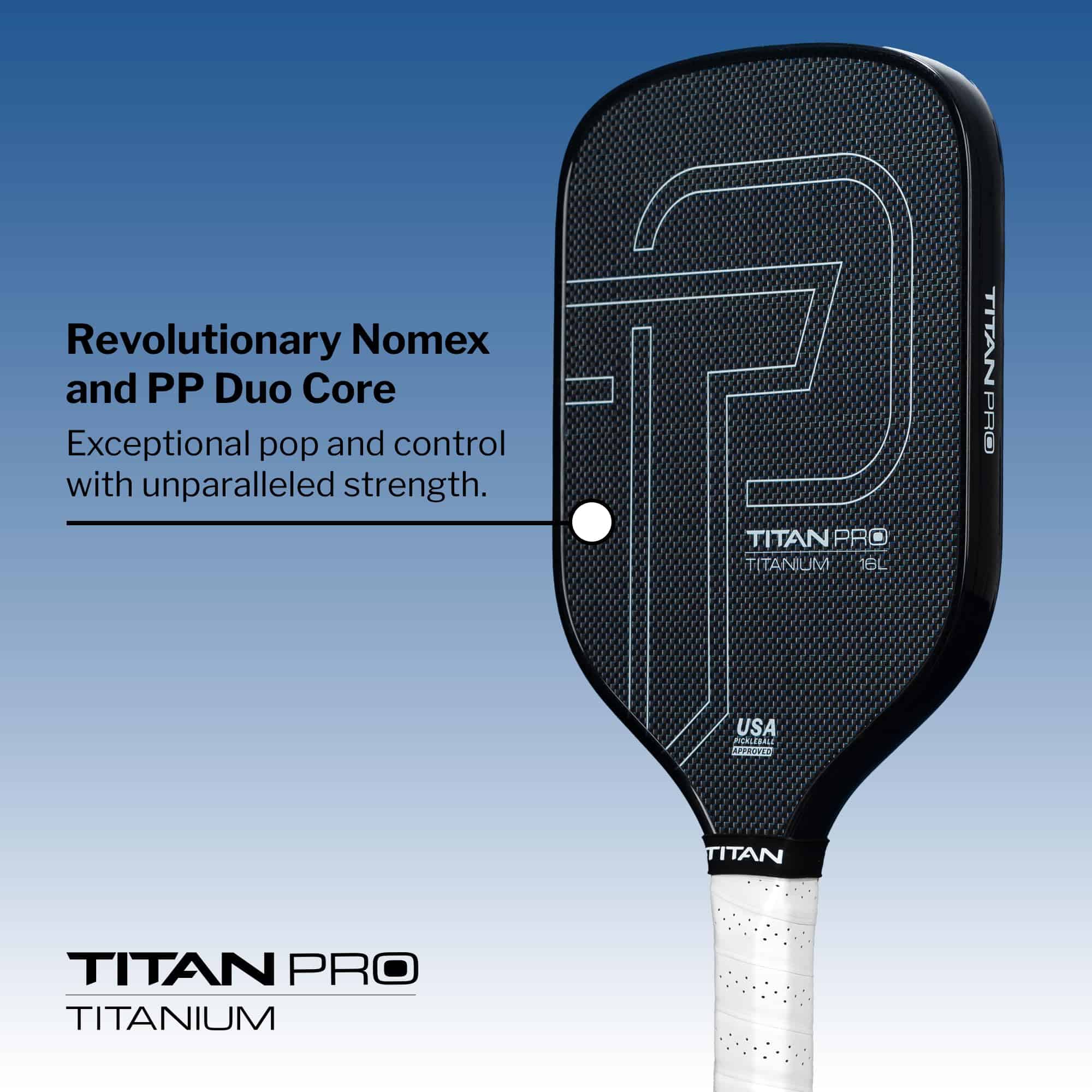 Paleta de Pickleball Titan Pro Titanium 16L, Índigo - Imagen 3